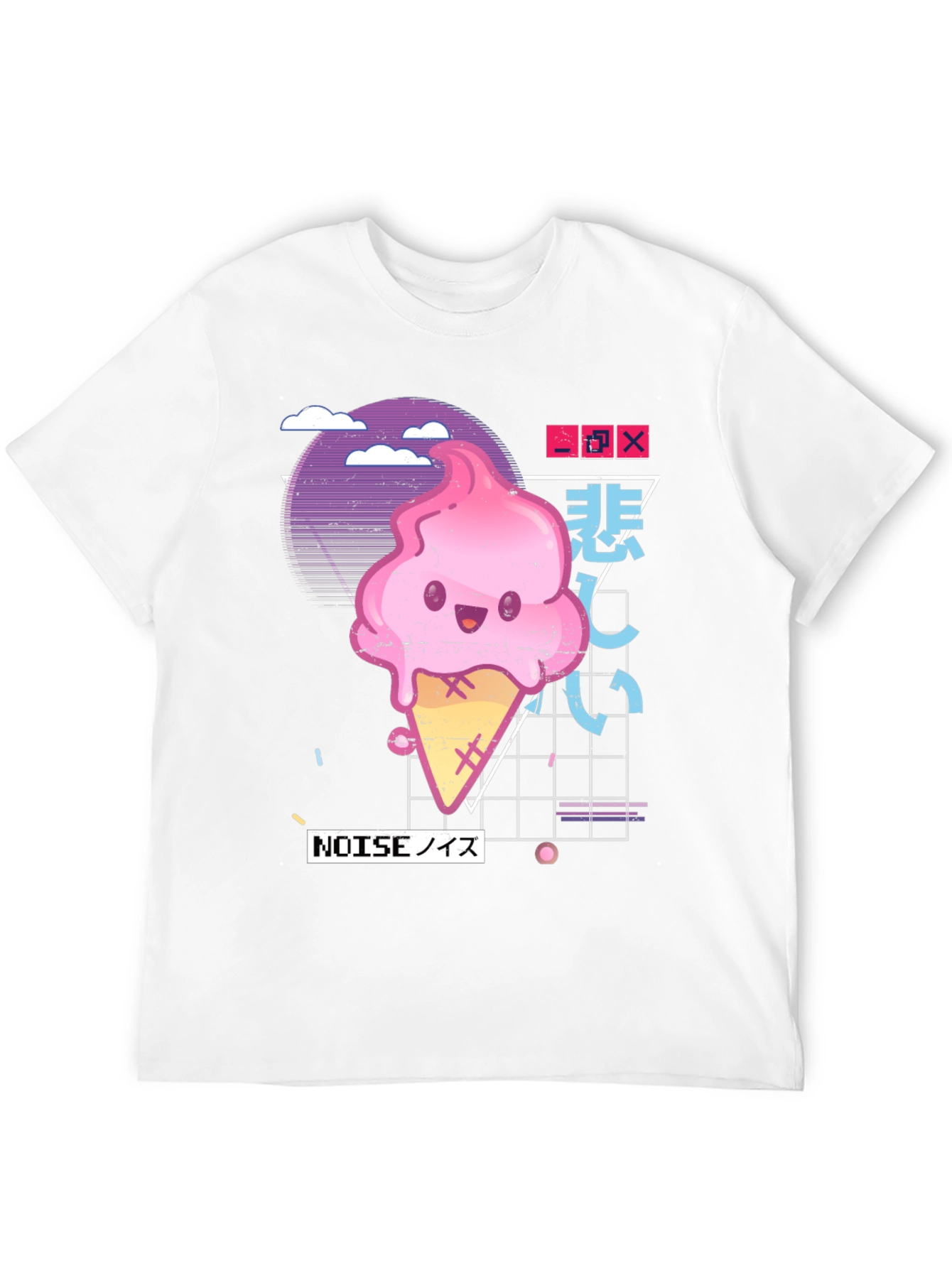 Kawaii Ice Cream Cone Graphic Tee