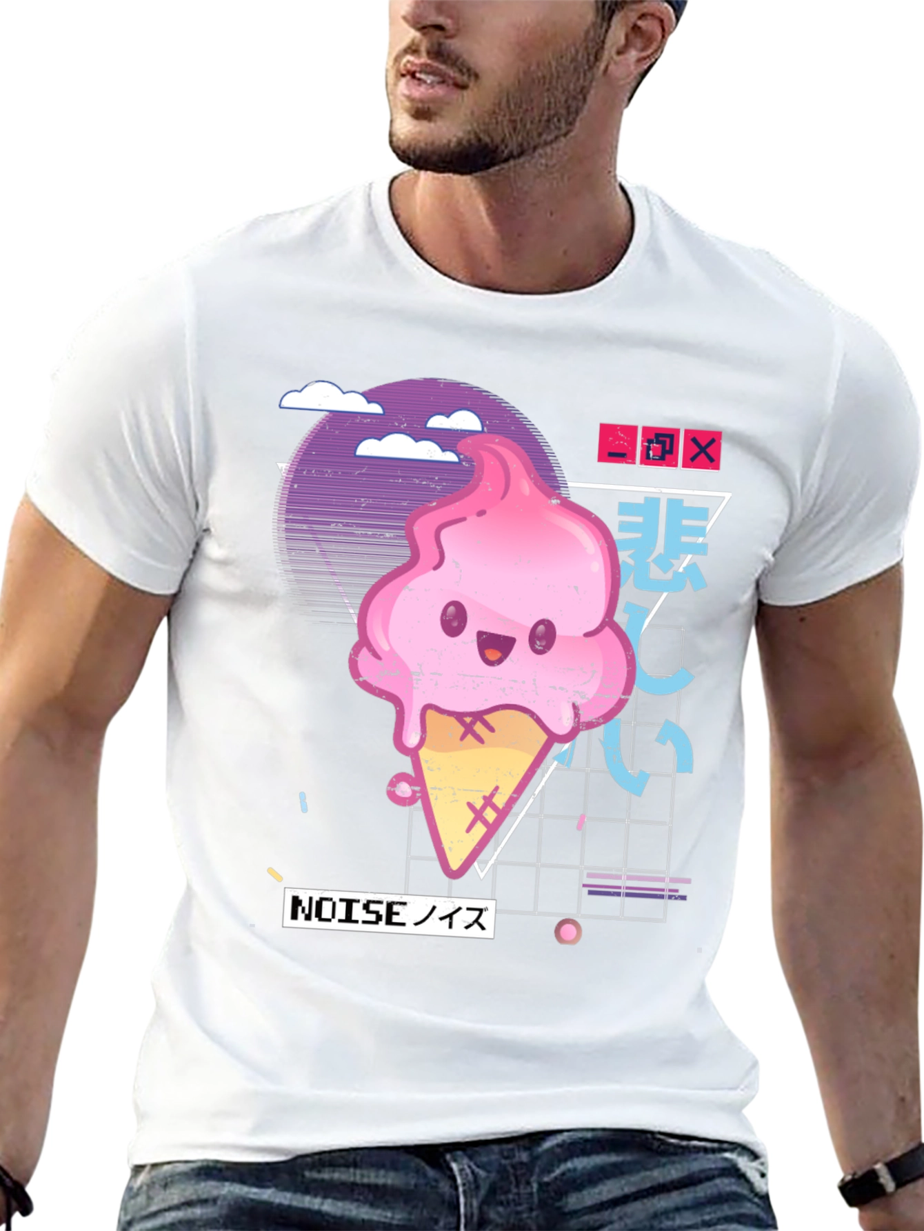 Kawaii Ice Cream Cone Graphic Tee