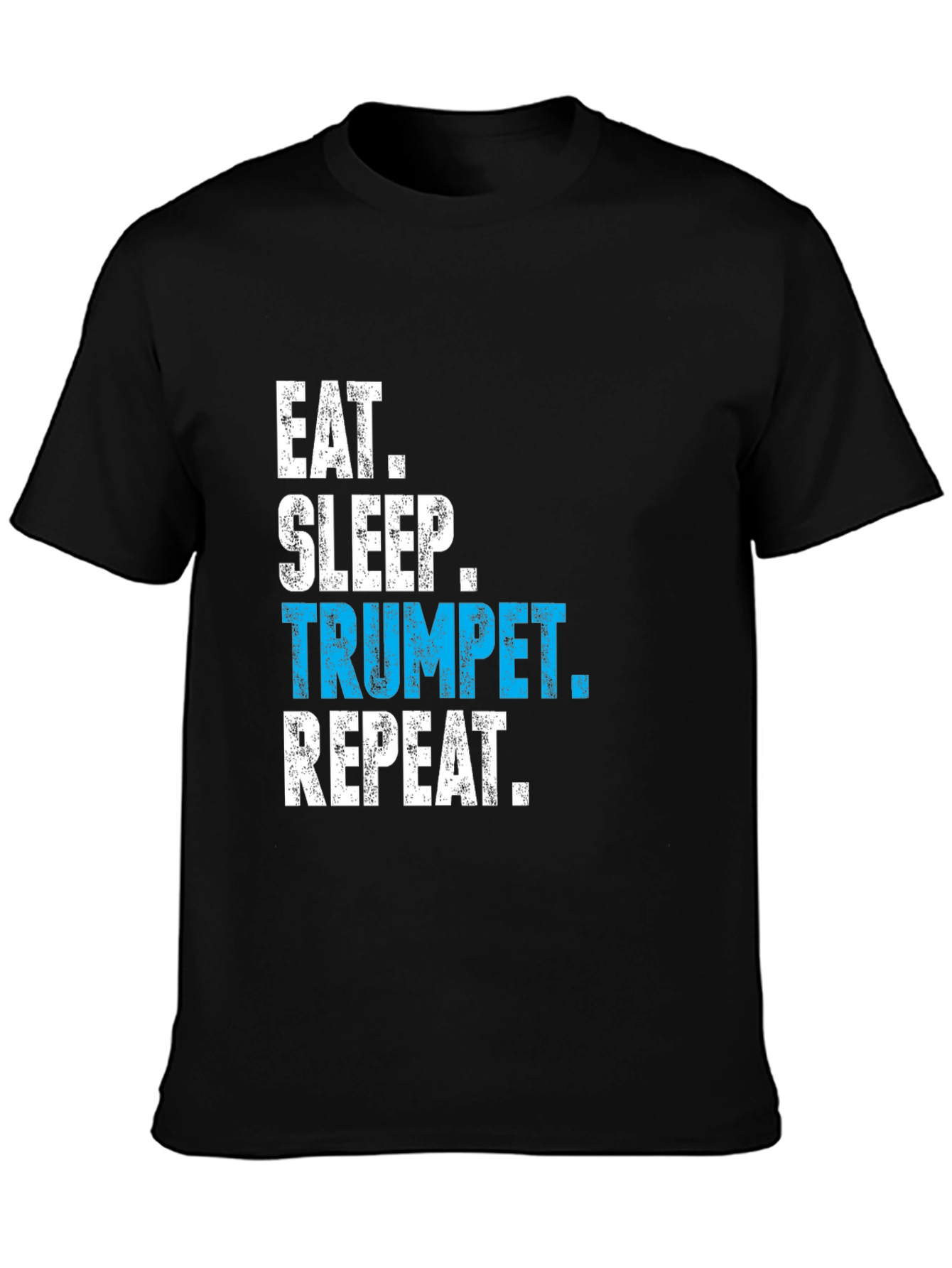 Eat Sleep Trumpet Repeat Black T-Shirt