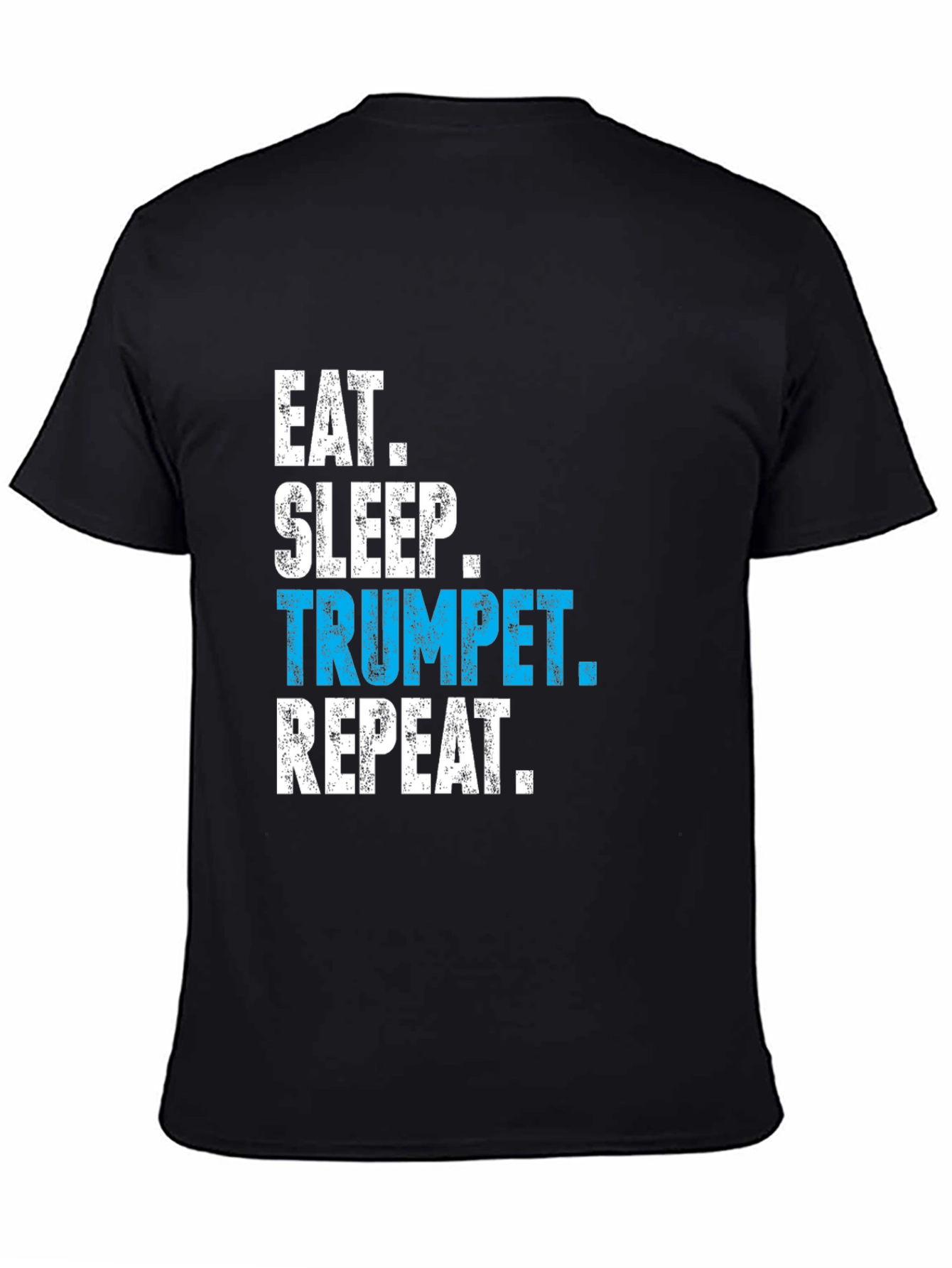 Eat Sleep Trumpet Repeat Black T-Shirt