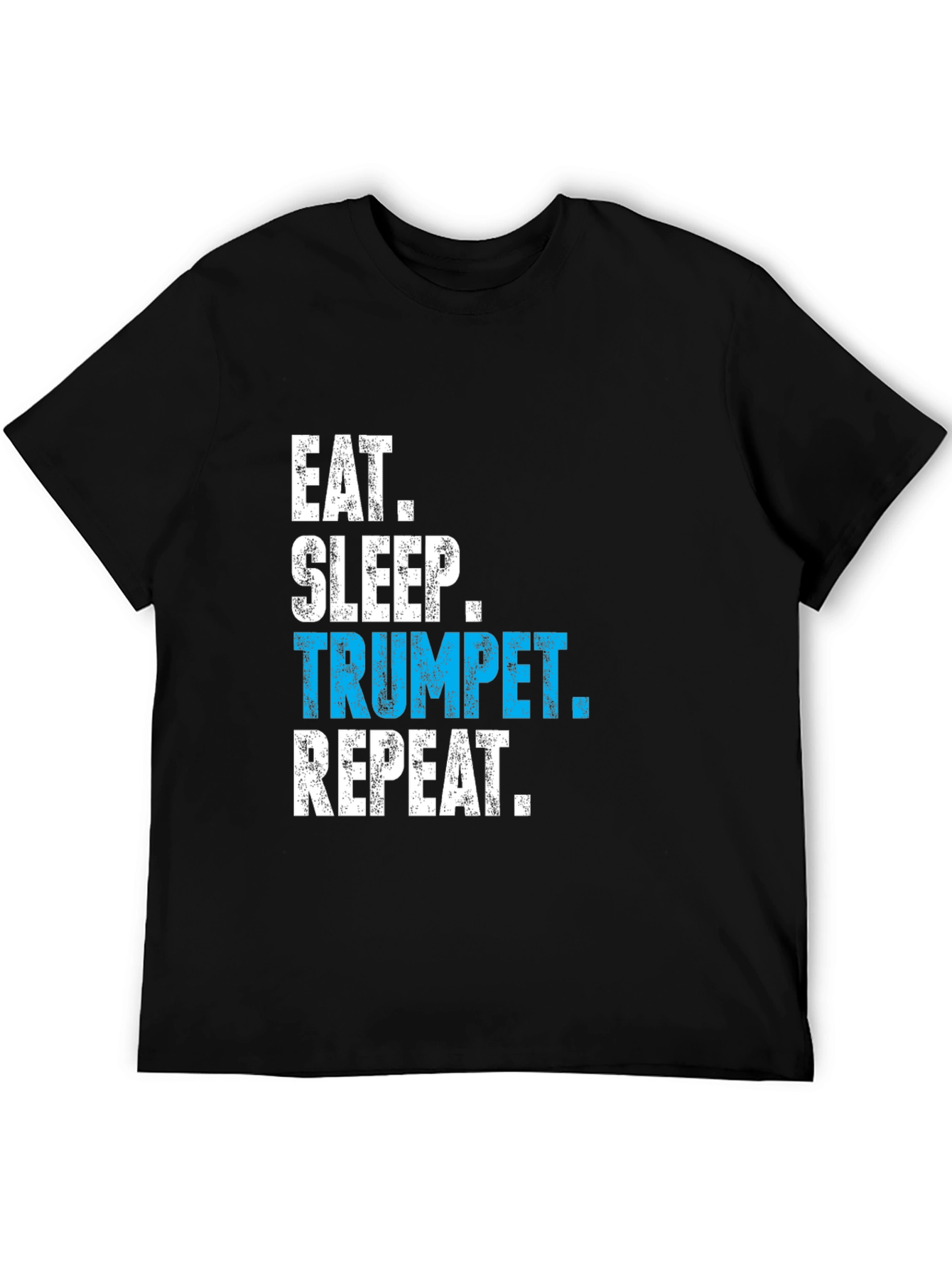 Eat Sleep Trumpet Repeat Black T-Shirt