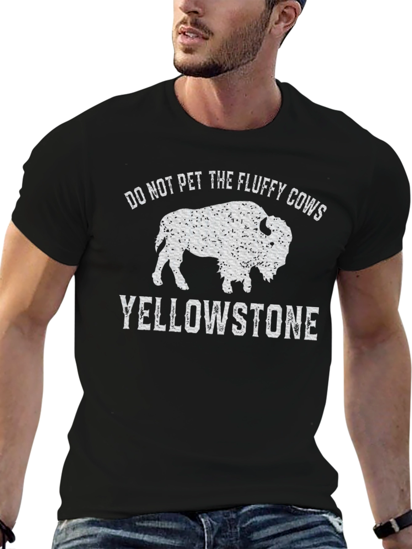 Yellowstone Fluffy Cows Bison Graphic Tee
