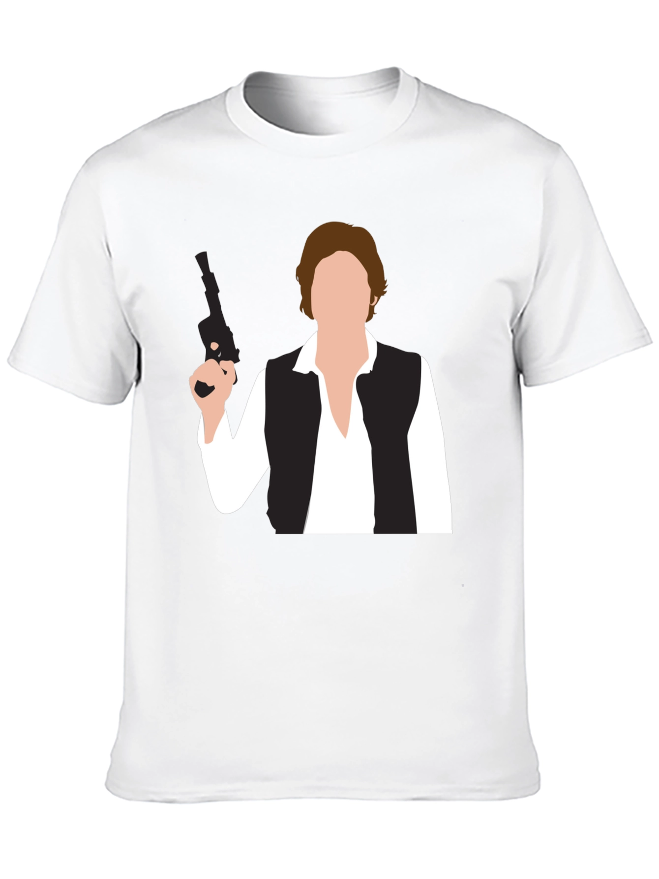 Han Solo Graphic T-Shirt - Black Cotton Blend