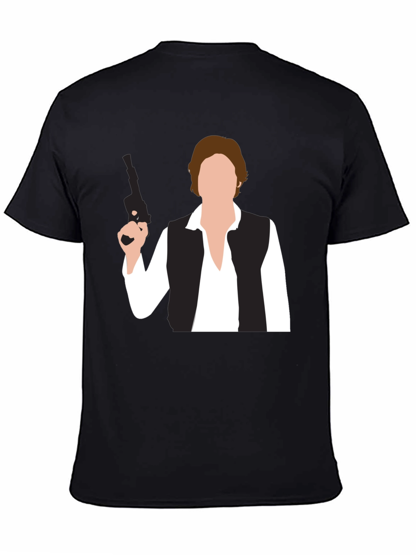 Han Solo Graphic T-Shirt - Black Cotton Blend