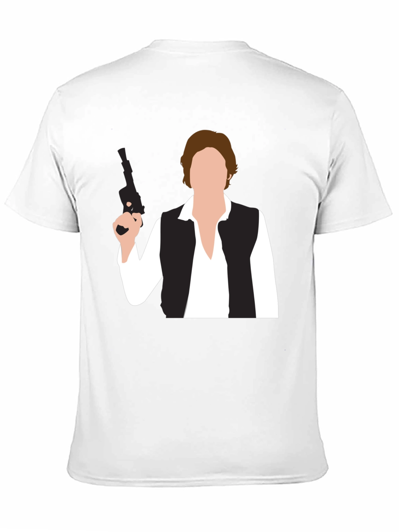 Han Solo Graphic T-Shirt - Black Cotton Blend