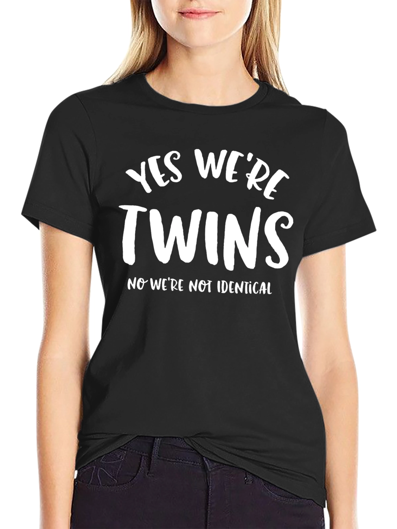 Yes Were Twins T-Shirt Funny Twin Tee