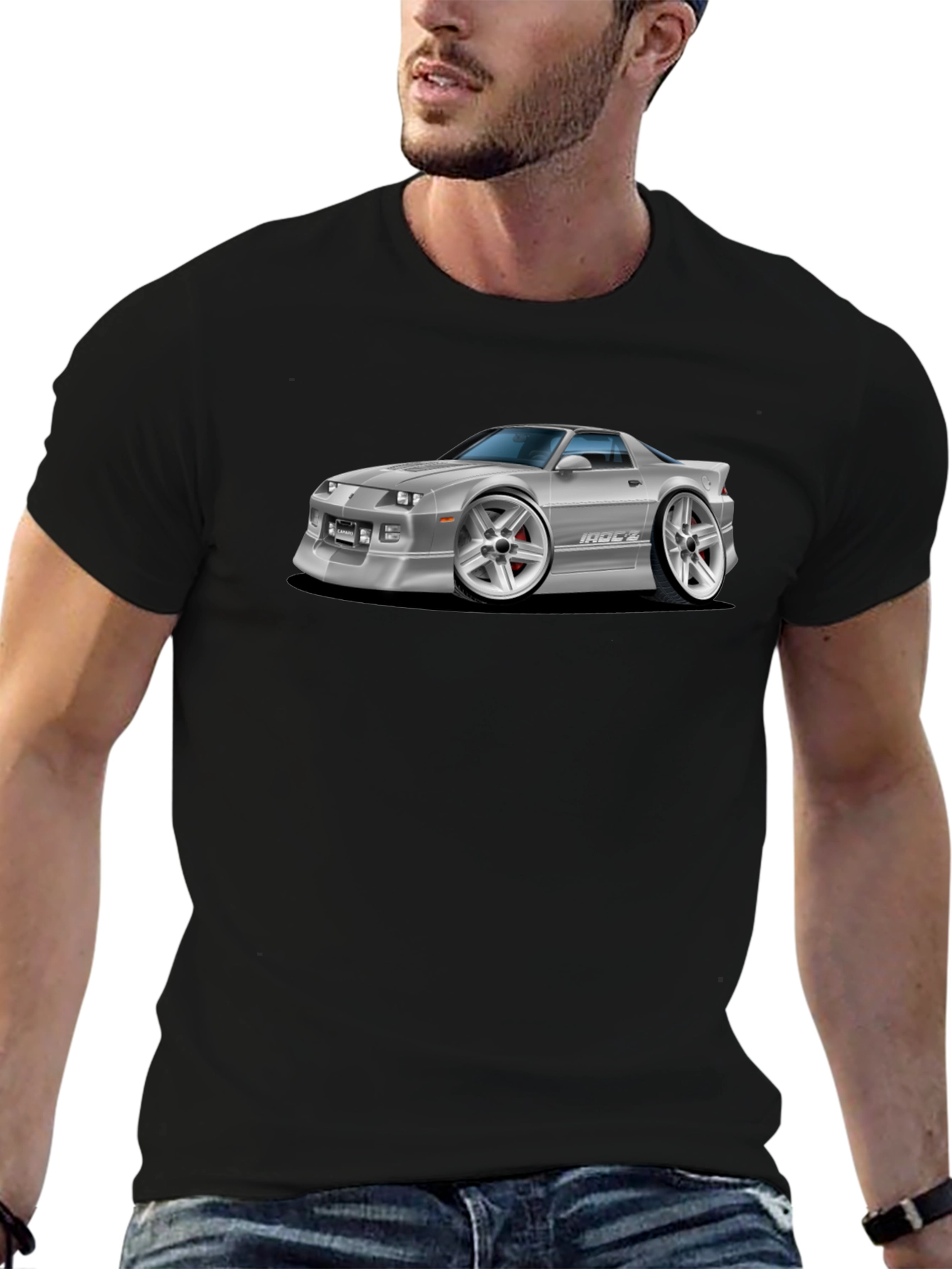 IROC-Z Car Graphic Tee - Black Cotton Blend T-Shirt