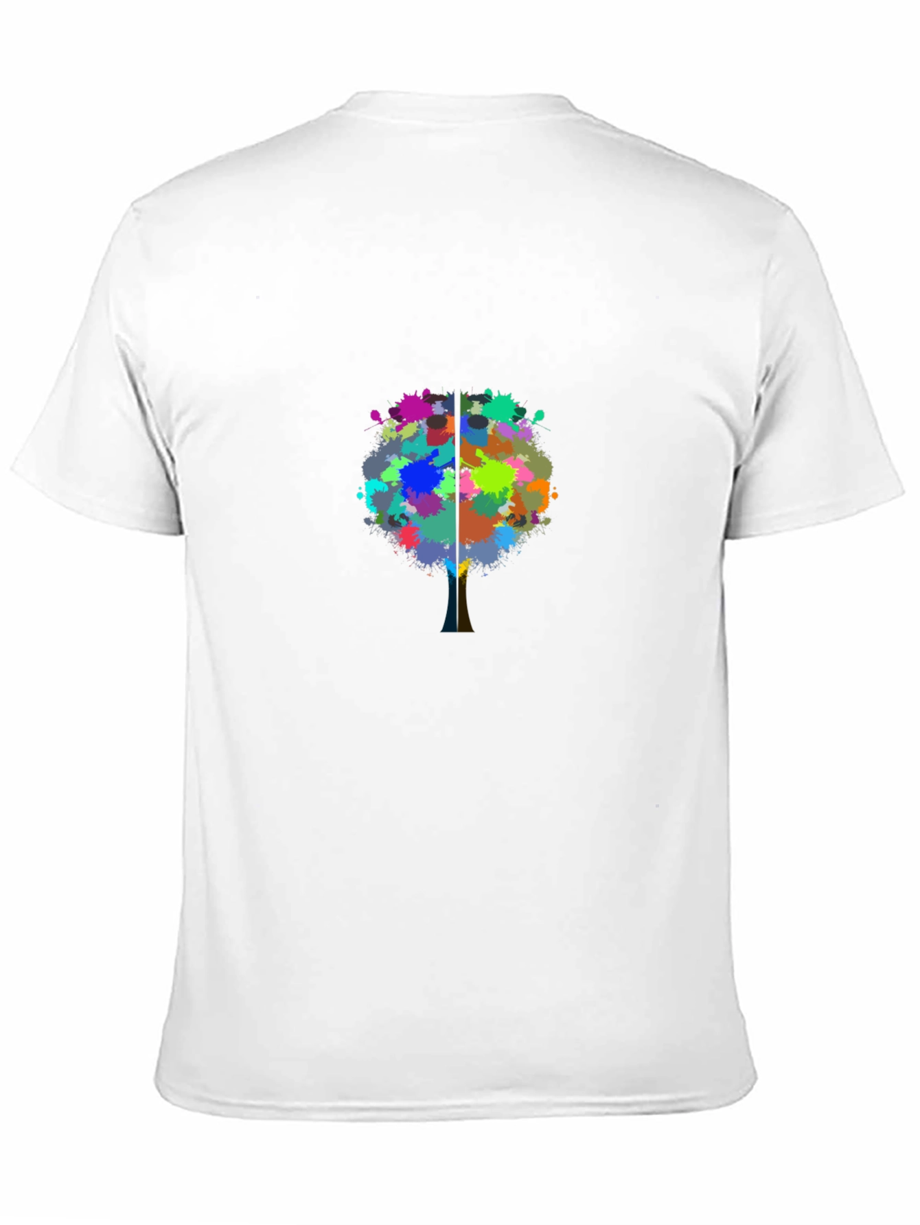 Abstract Tree Splatter Black T-Shirt