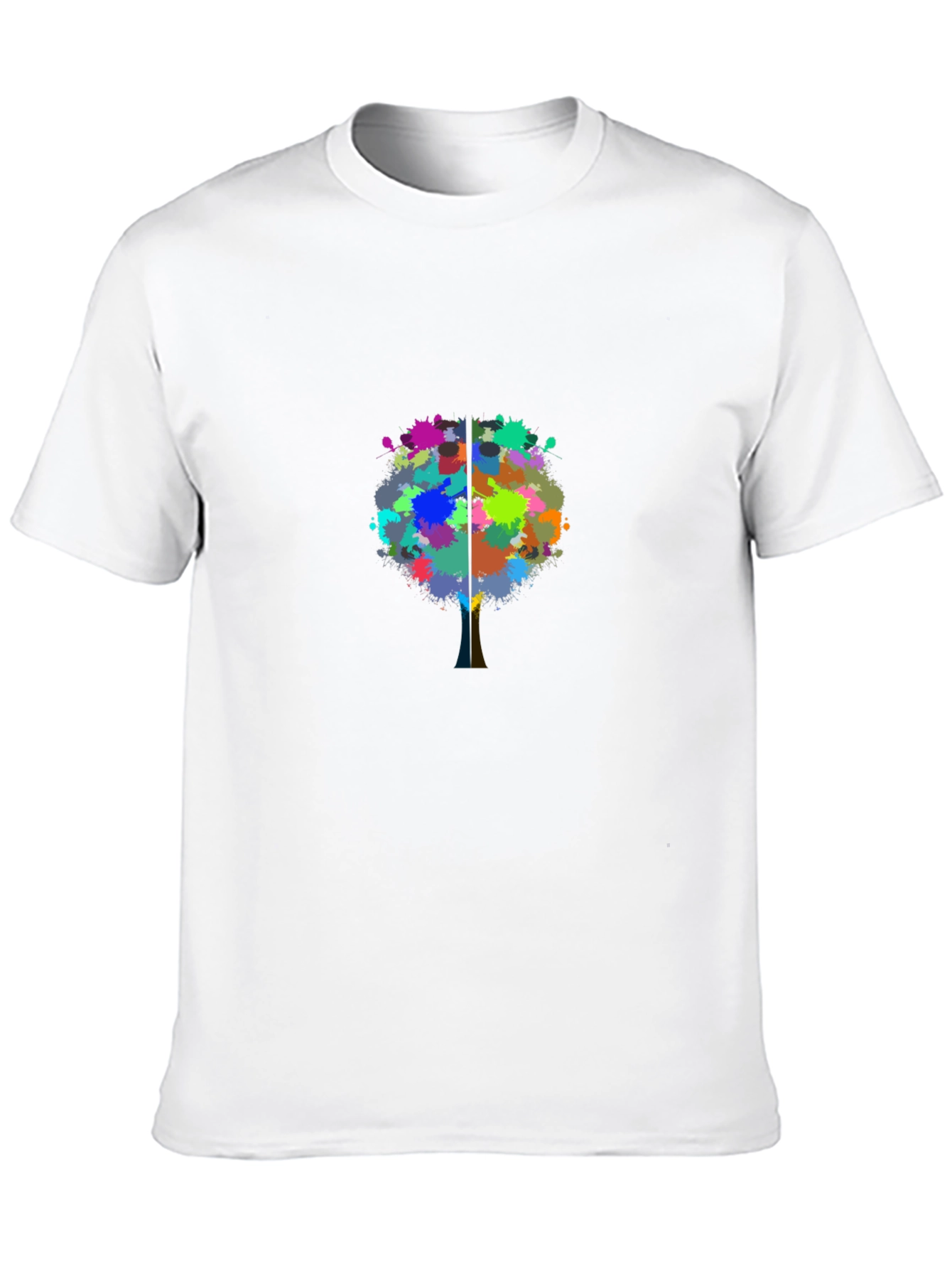 Abstract Tree Splatter Black T-Shirt