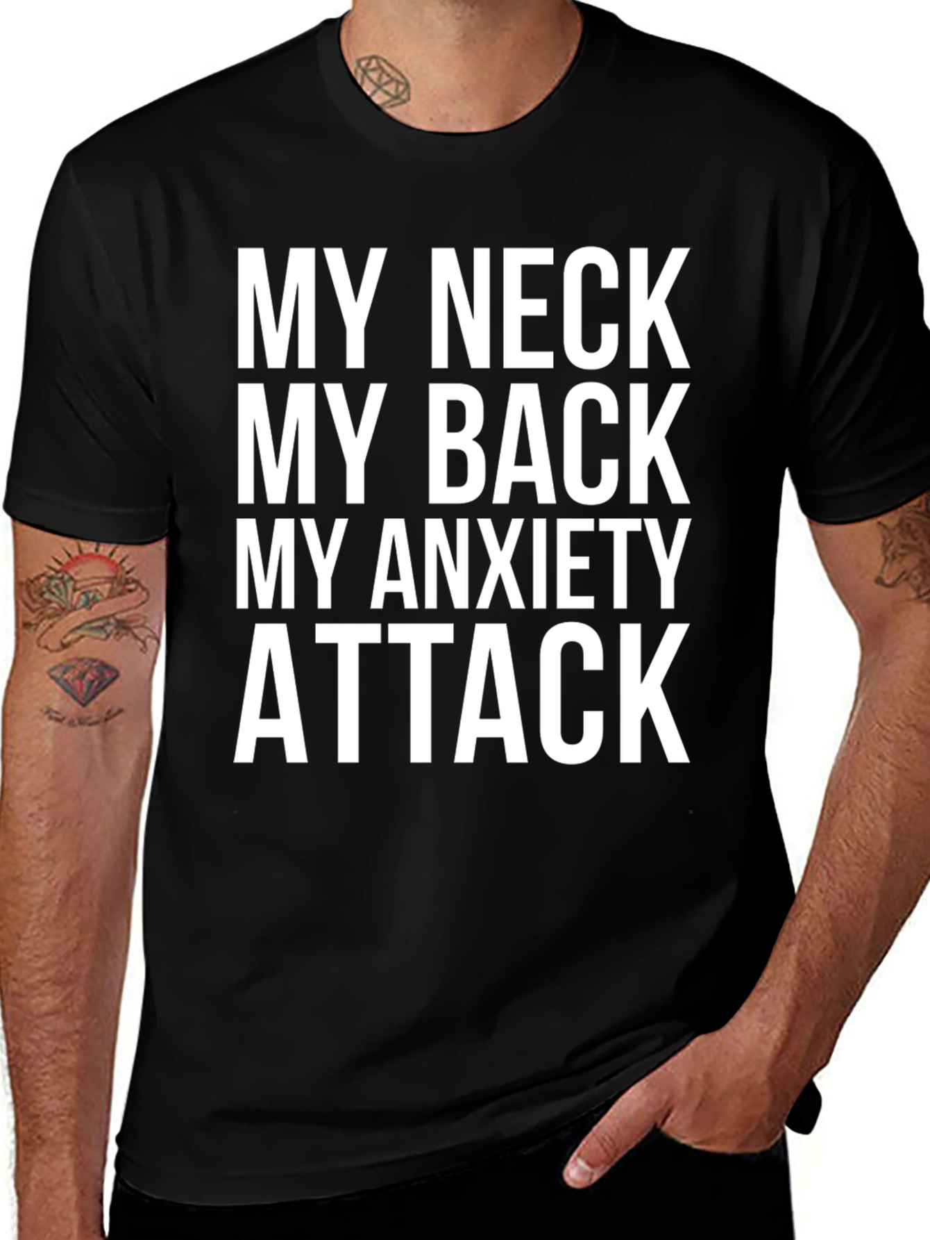 My Neck My Back Anxiety Attack Graphic Tee