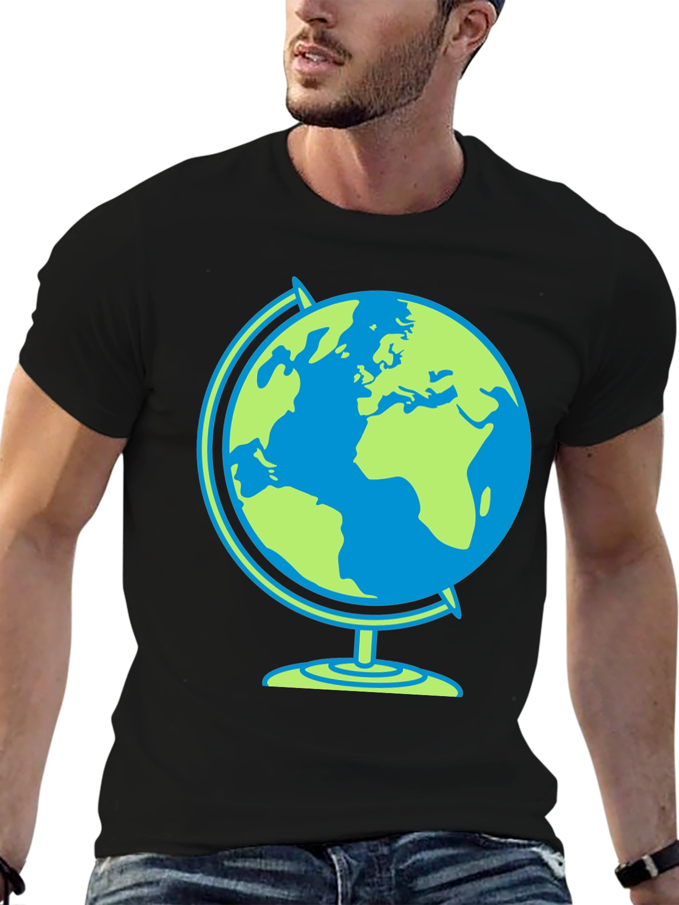 Globe Graphic Black T-Shirt