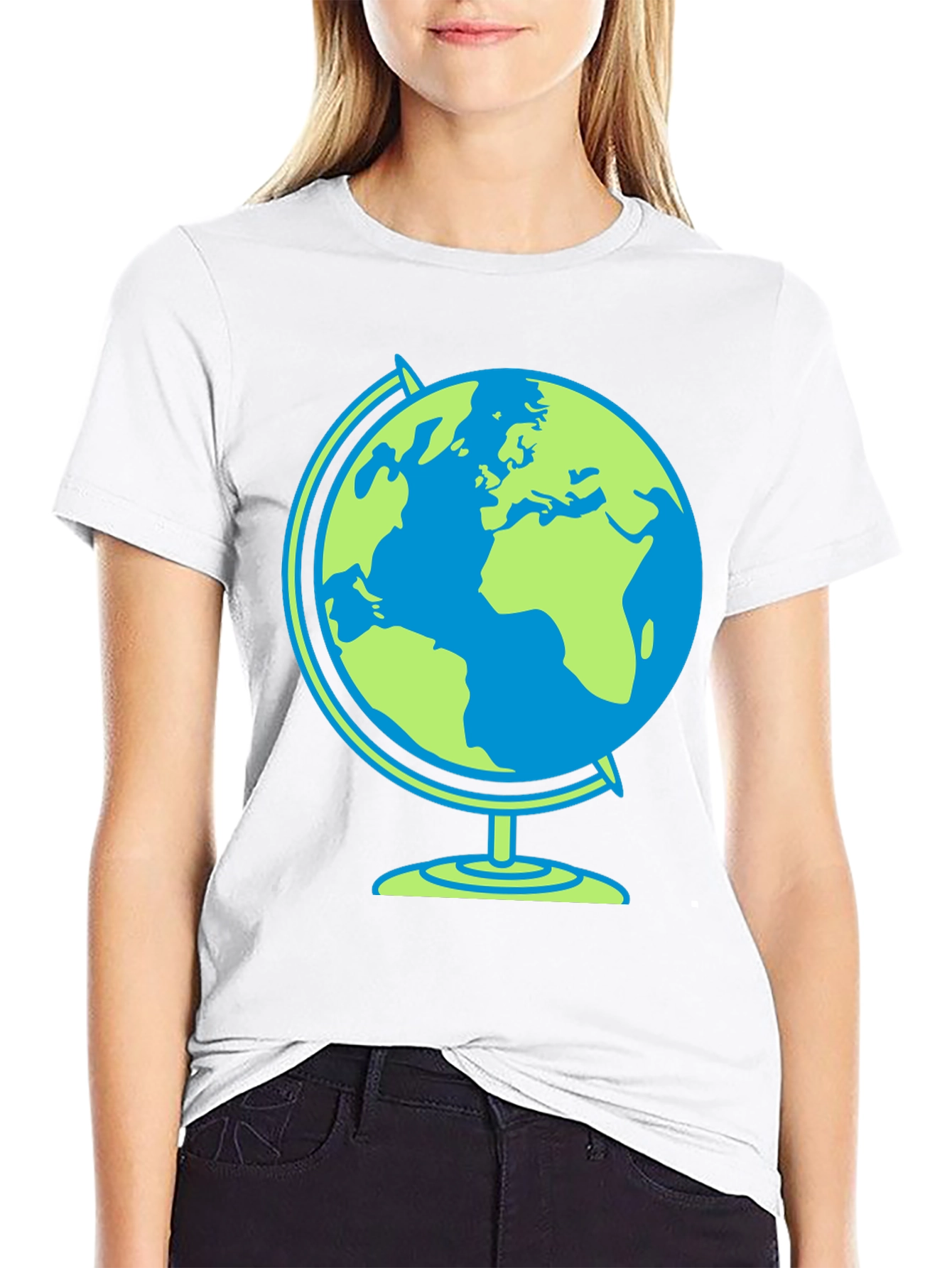 Globe Graphic Black T-Shirt