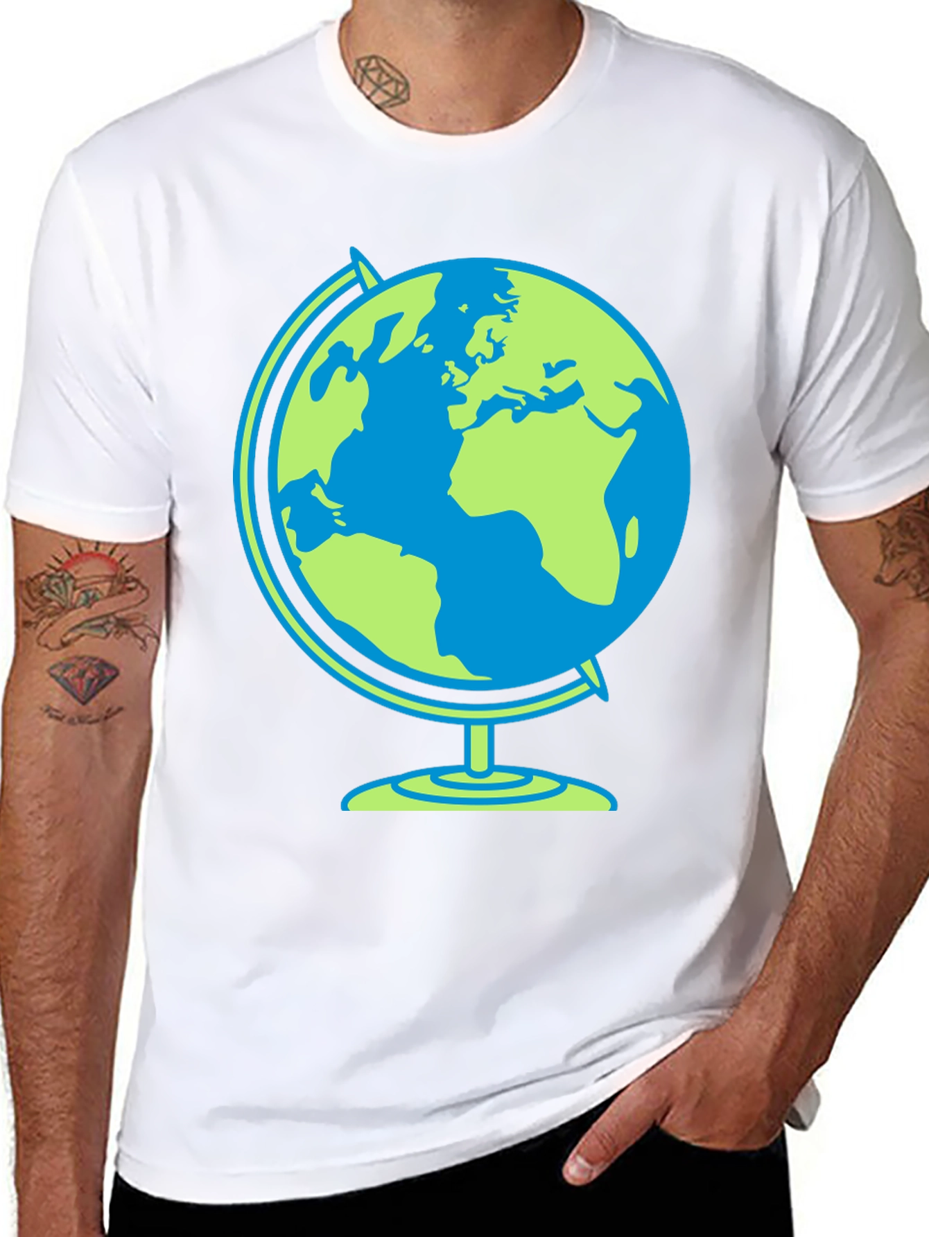 Globe Graphic Black T-Shirt