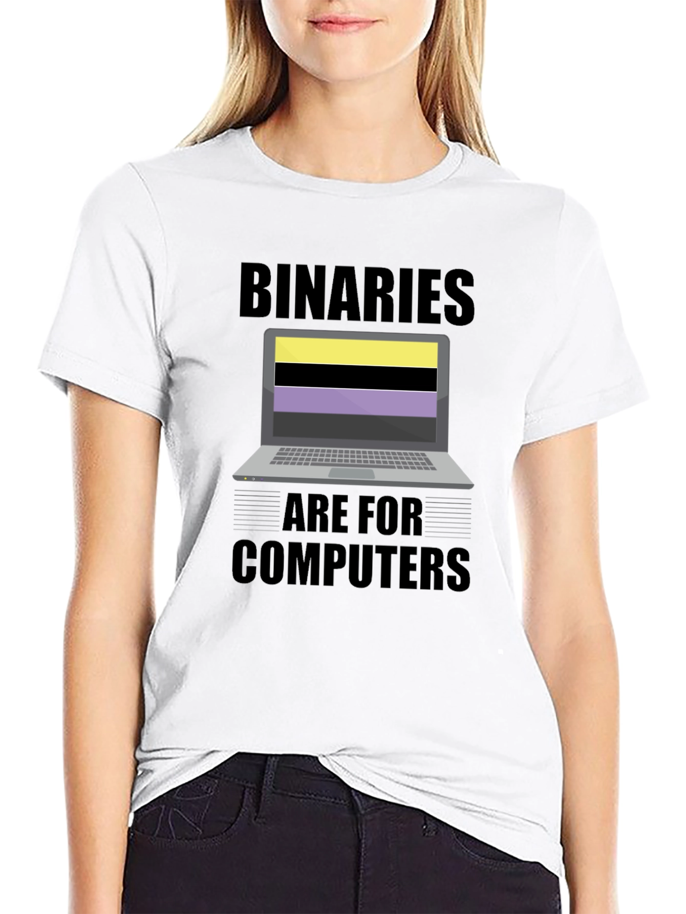 Binaries Are For Computers Graphic T-Shirt