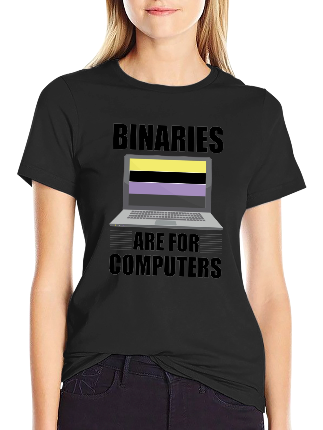Binaries Are For Computers Graphic T-Shirt
