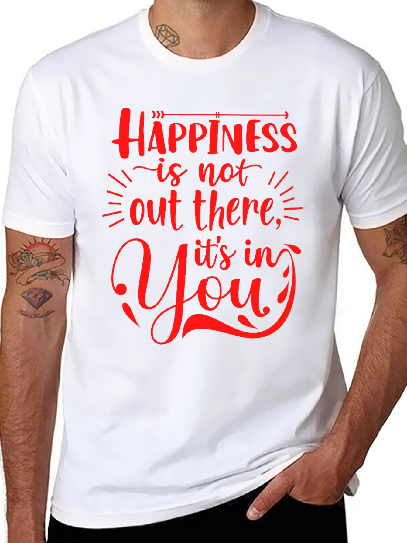 Happiness Graphic Tee - Stylish Comfort
