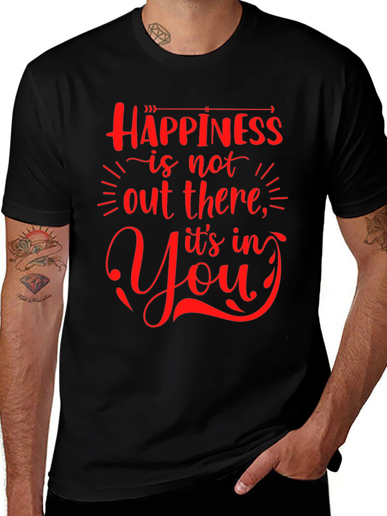 Happiness Graphic Tee - Stylish Comfort