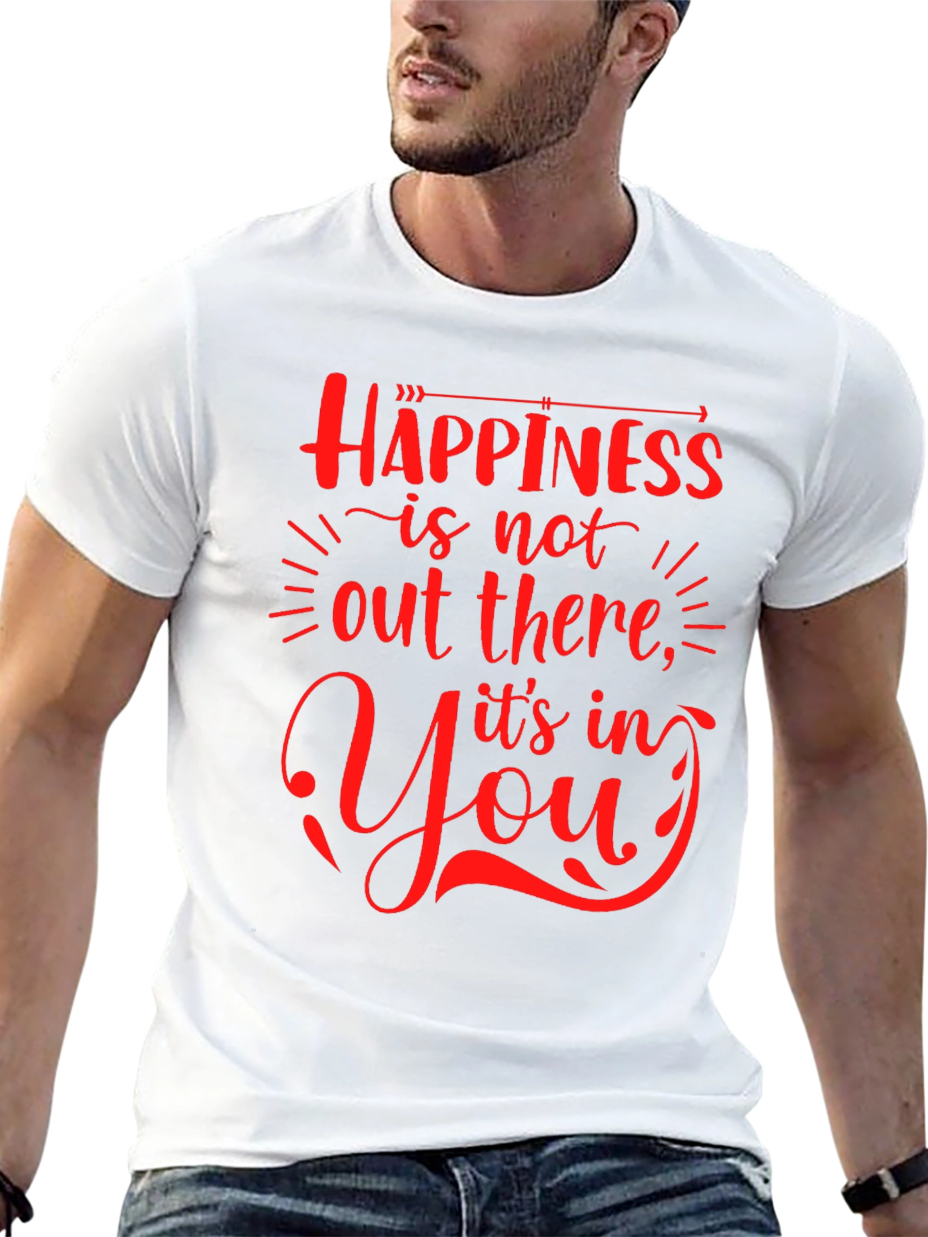 Happiness Graphic Tee - Stylish Comfort