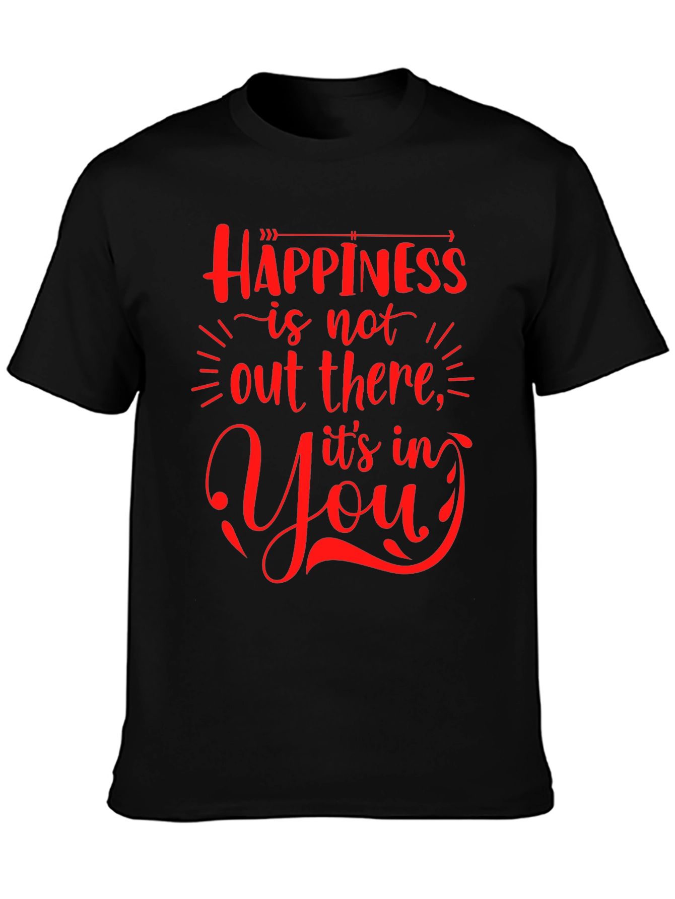Happiness Graphic Tee - Stylish Comfort