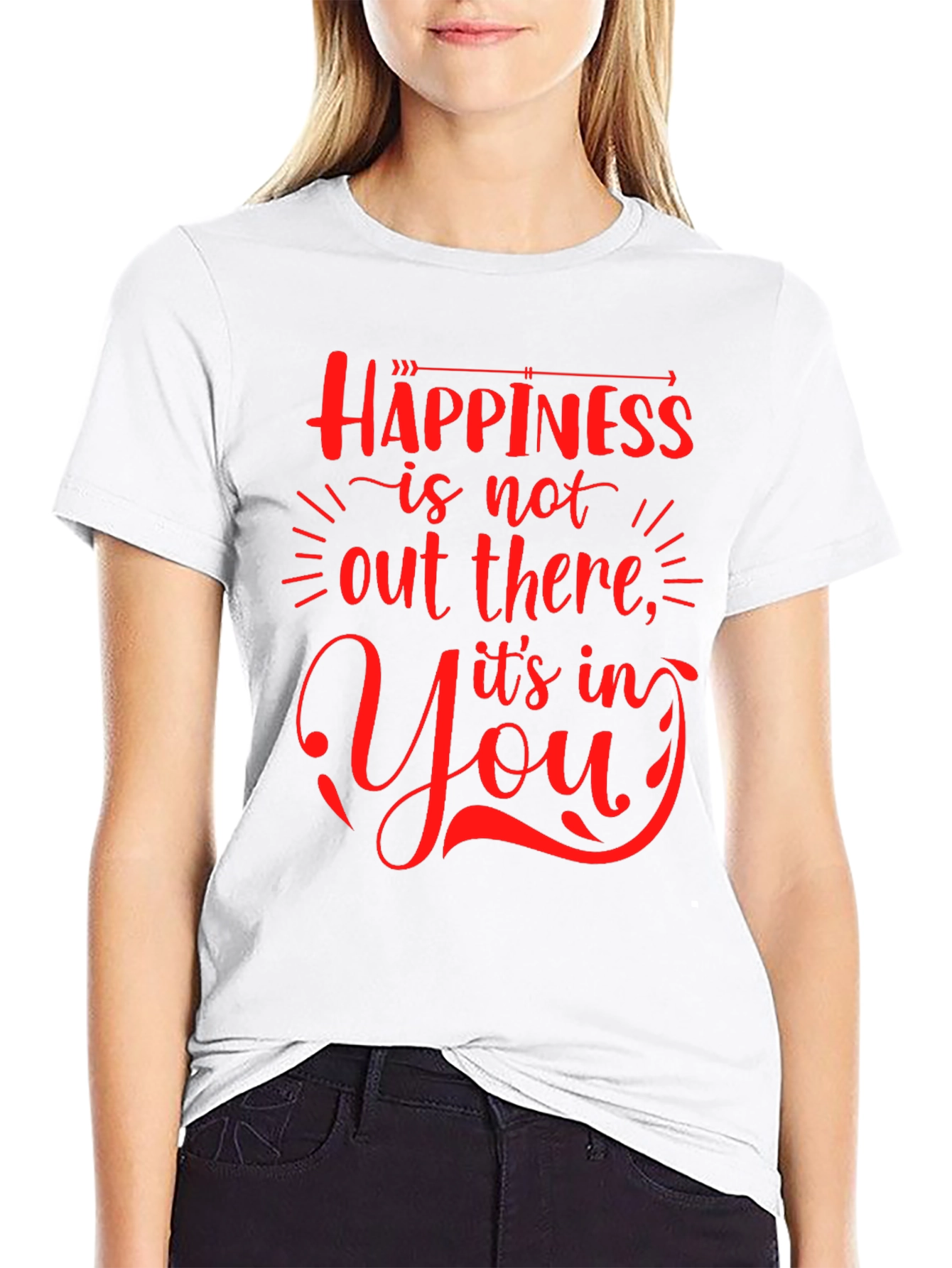 Happiness Graphic Tee - Stylish Comfort