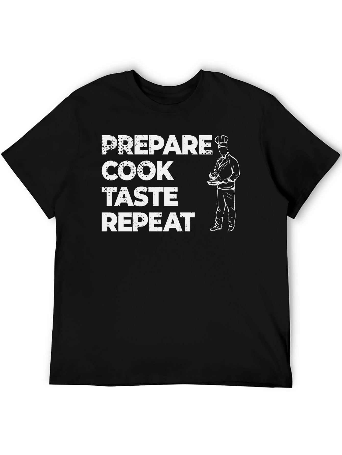 Prepare Cook Taste Repeat Chef Graphic T-Shirt