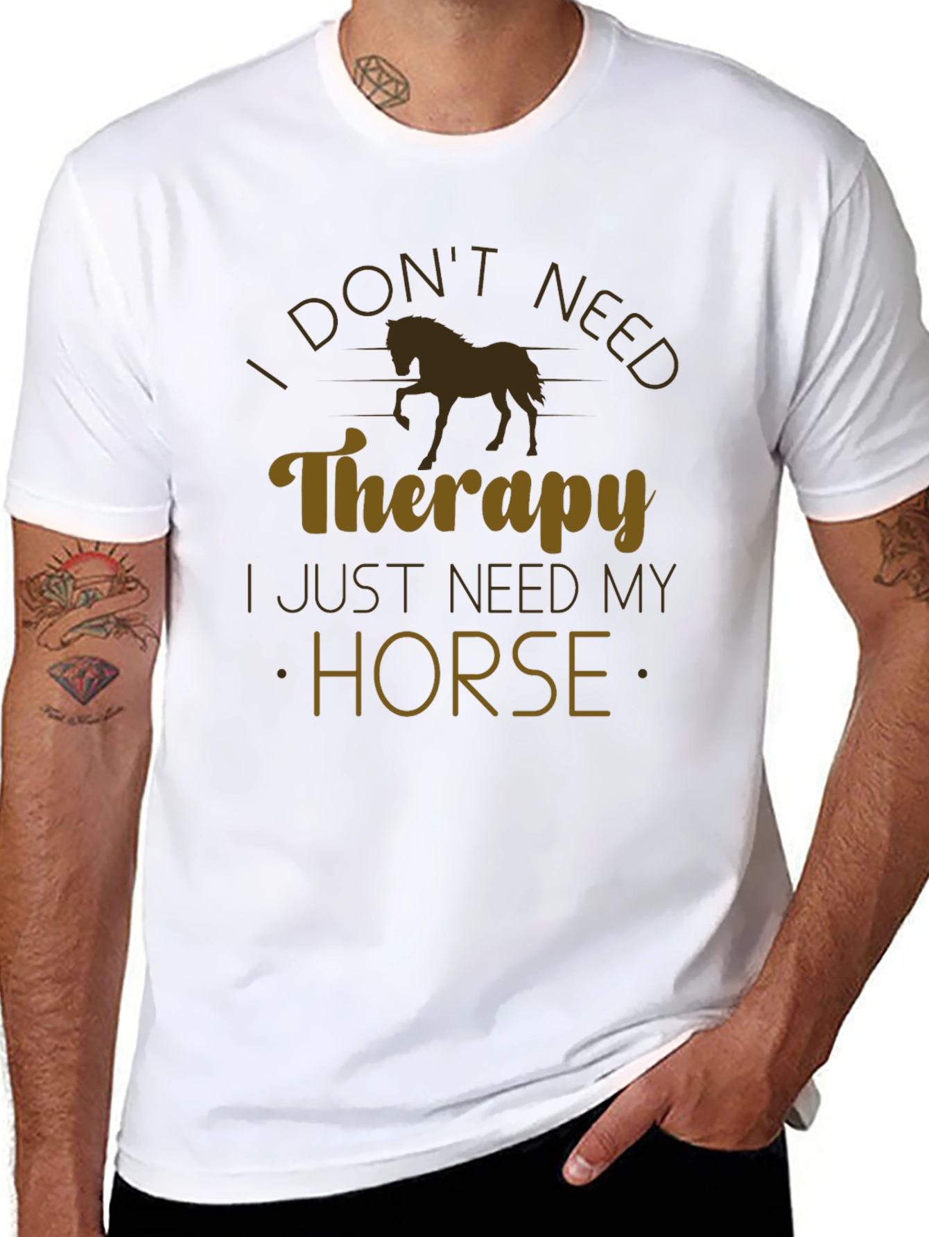 Horse Therapy T-Shirt - Novelty Graphic Tee