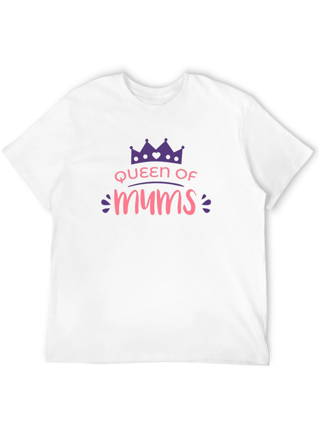 Queen of Mums Graphic T-Shirt - Black