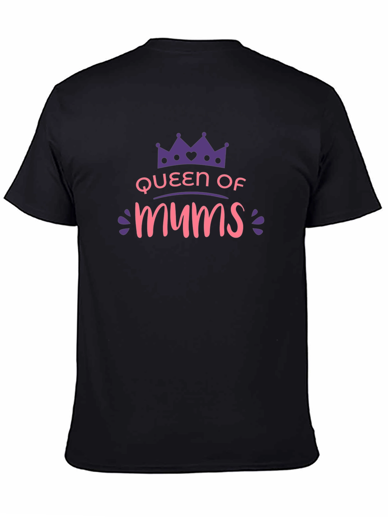 Queen of Mums Graphic T-Shirt - Black