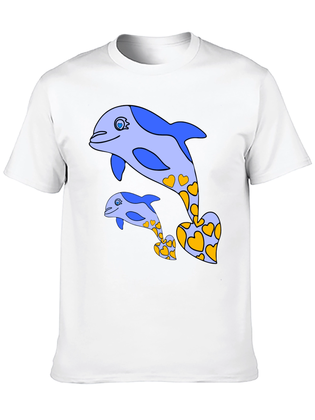 Dolphin Heart Tee - Cute Marine Life Shirt