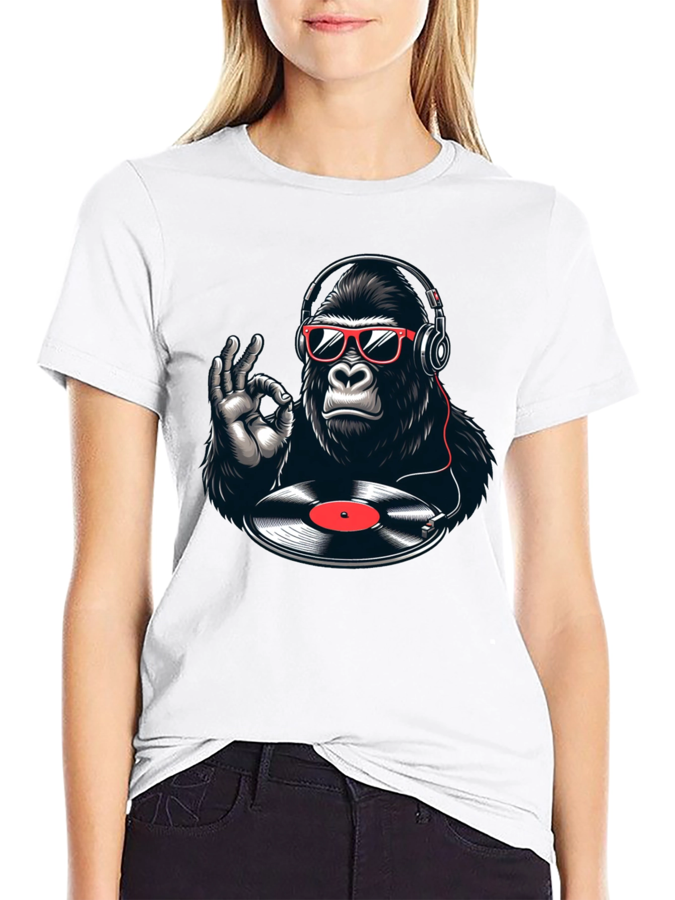 DJ Gorilla Graphic T-Shirt - Black