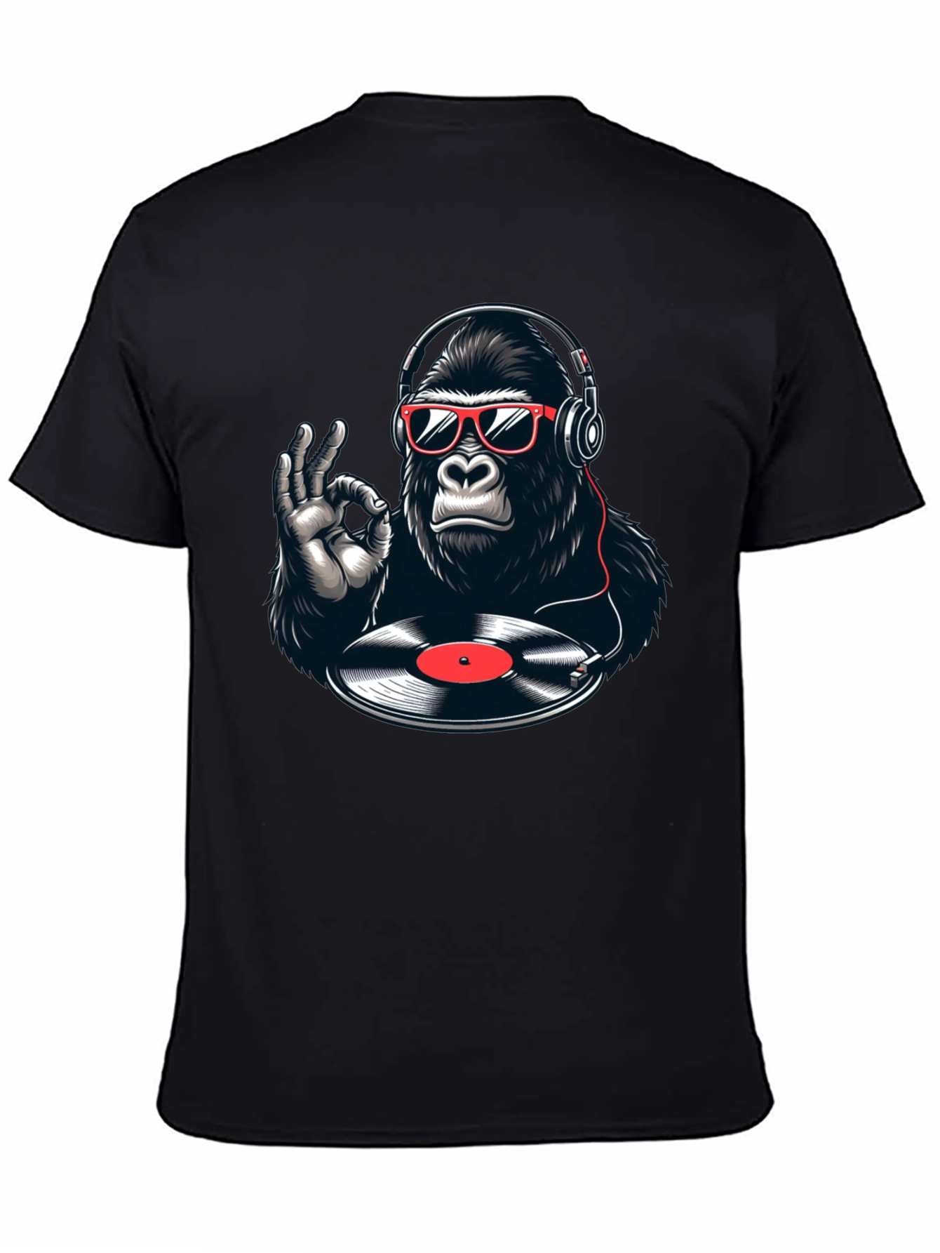 DJ Gorilla Graphic T-Shirt - Black