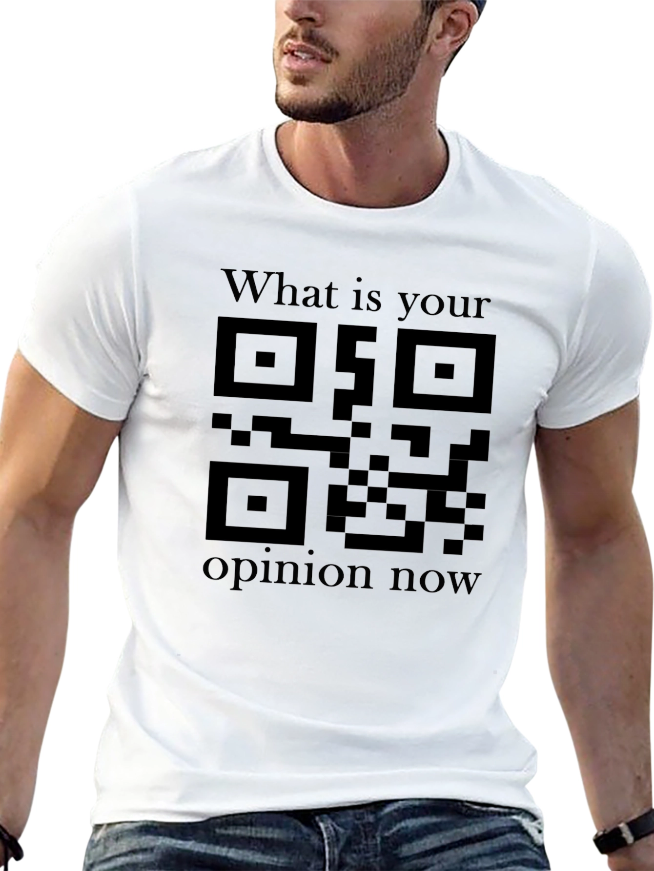 QR Code Opinion Tee - Unique Graphic Shirt