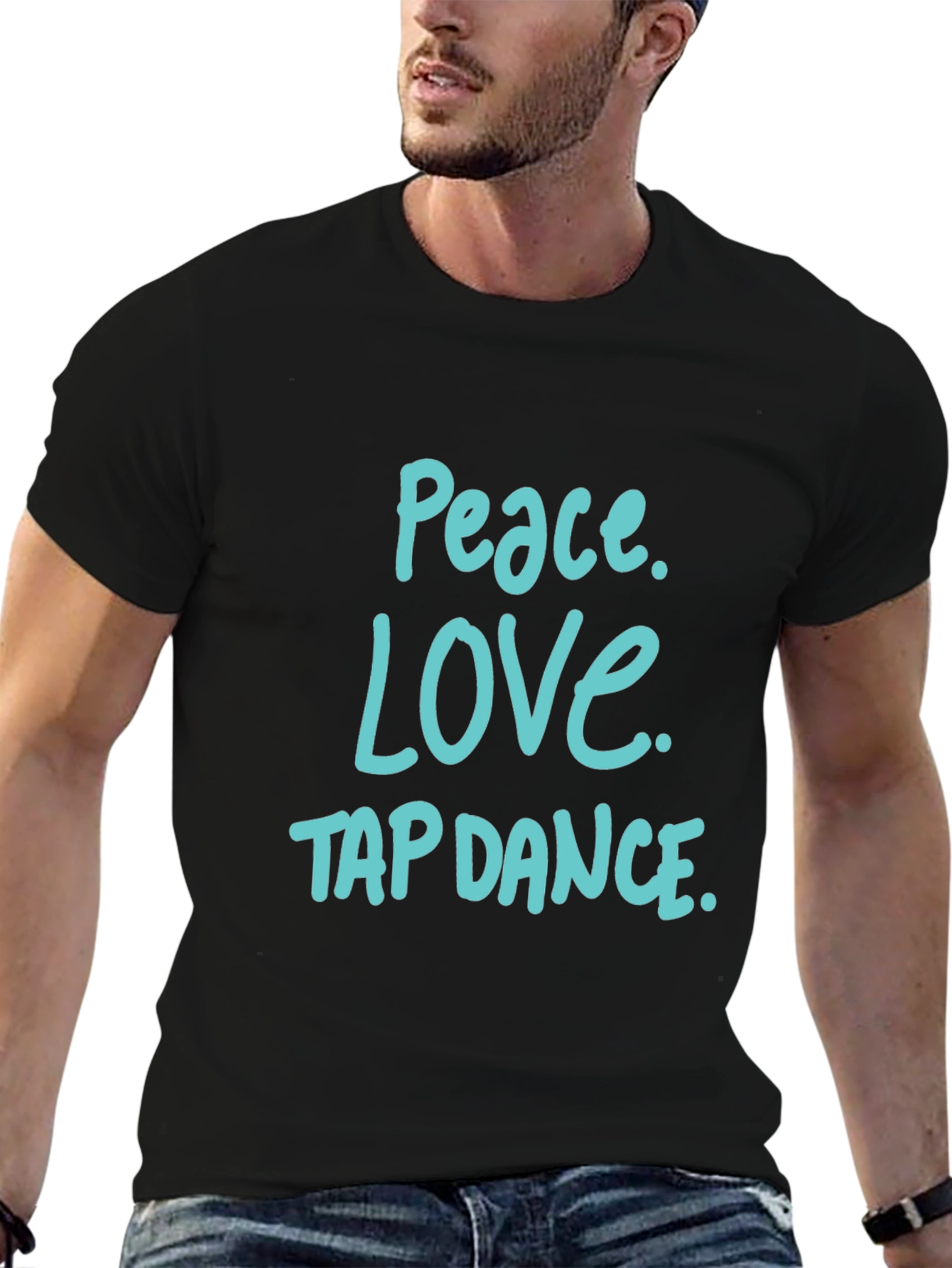 Peace Love Tap Dance T-Shirt - Black