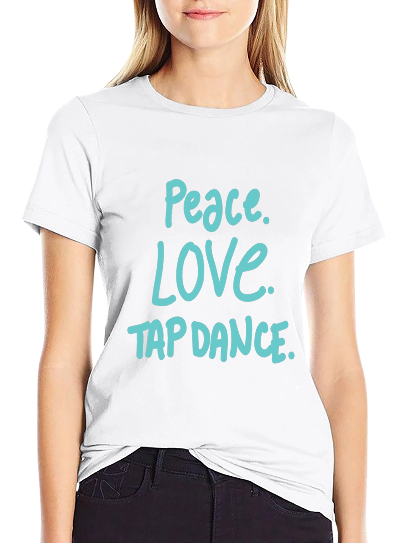 Peace Love Tap Dance T-Shirt - Black