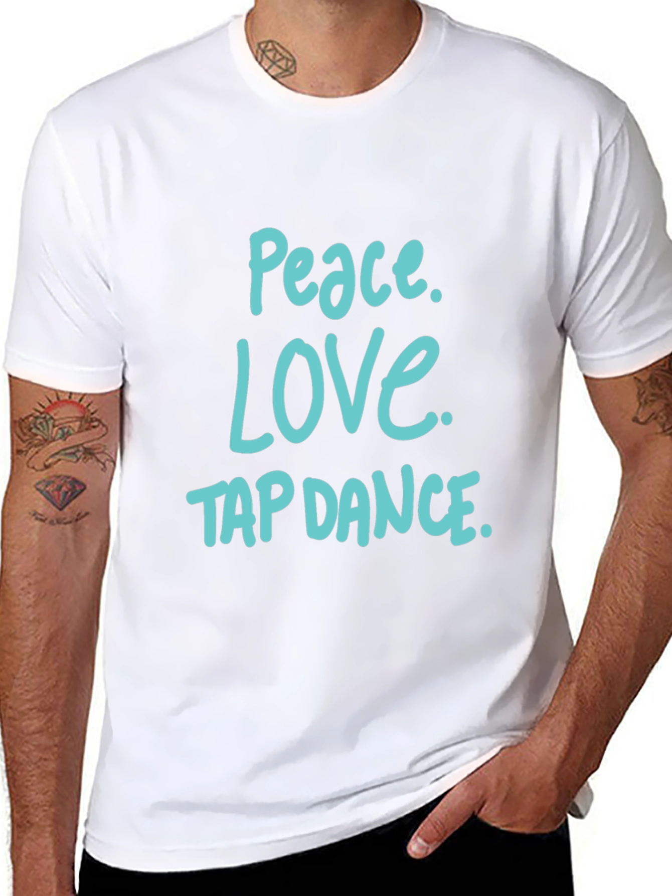 Peace Love Tap Dance T-Shirt - Black