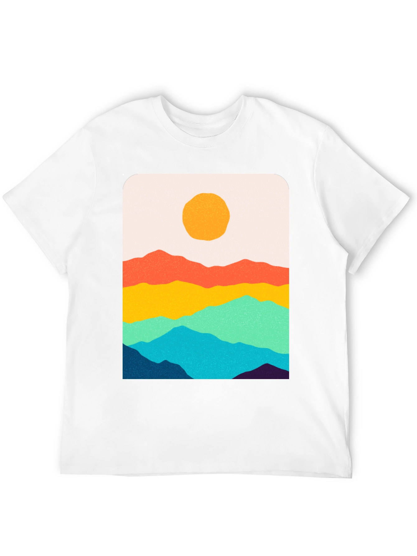 Sunset Mountain Graphic Tee - Black Unisex T-Shirt