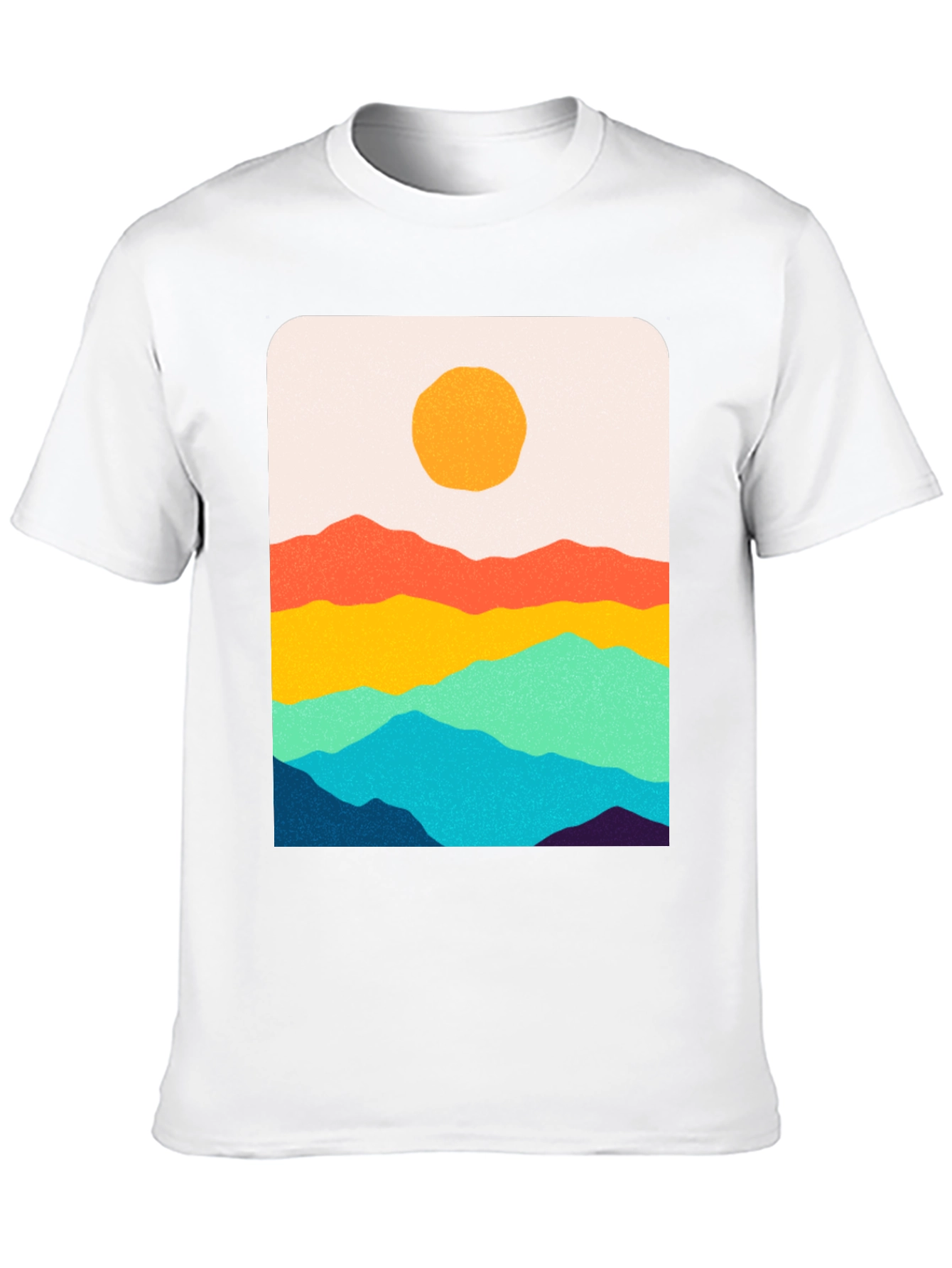 Sunset Mountain Graphic Tee - Black Unisex T-Shirt