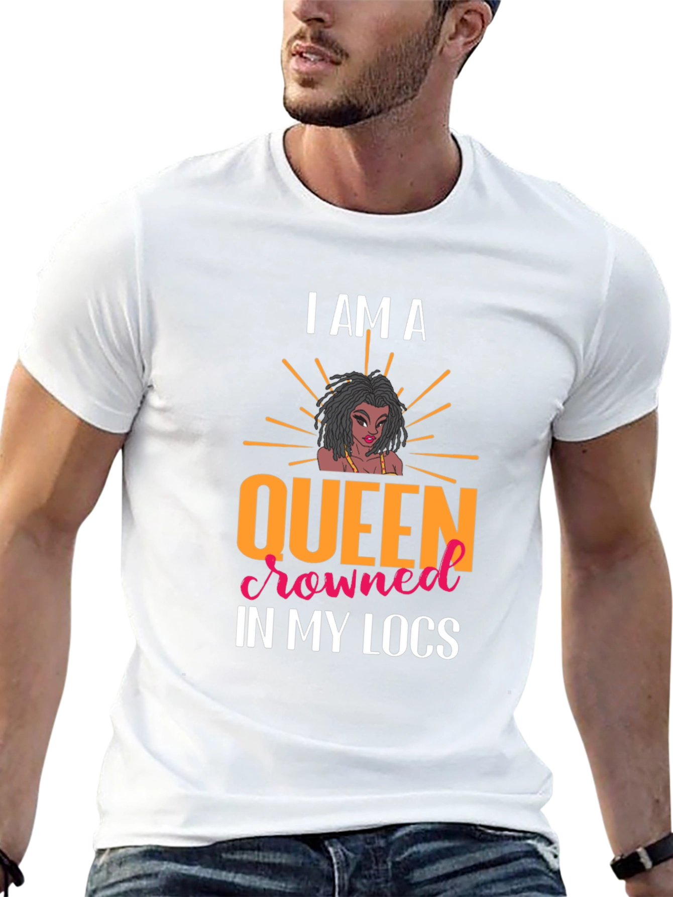 Queen in My Locs Black T-Shirt