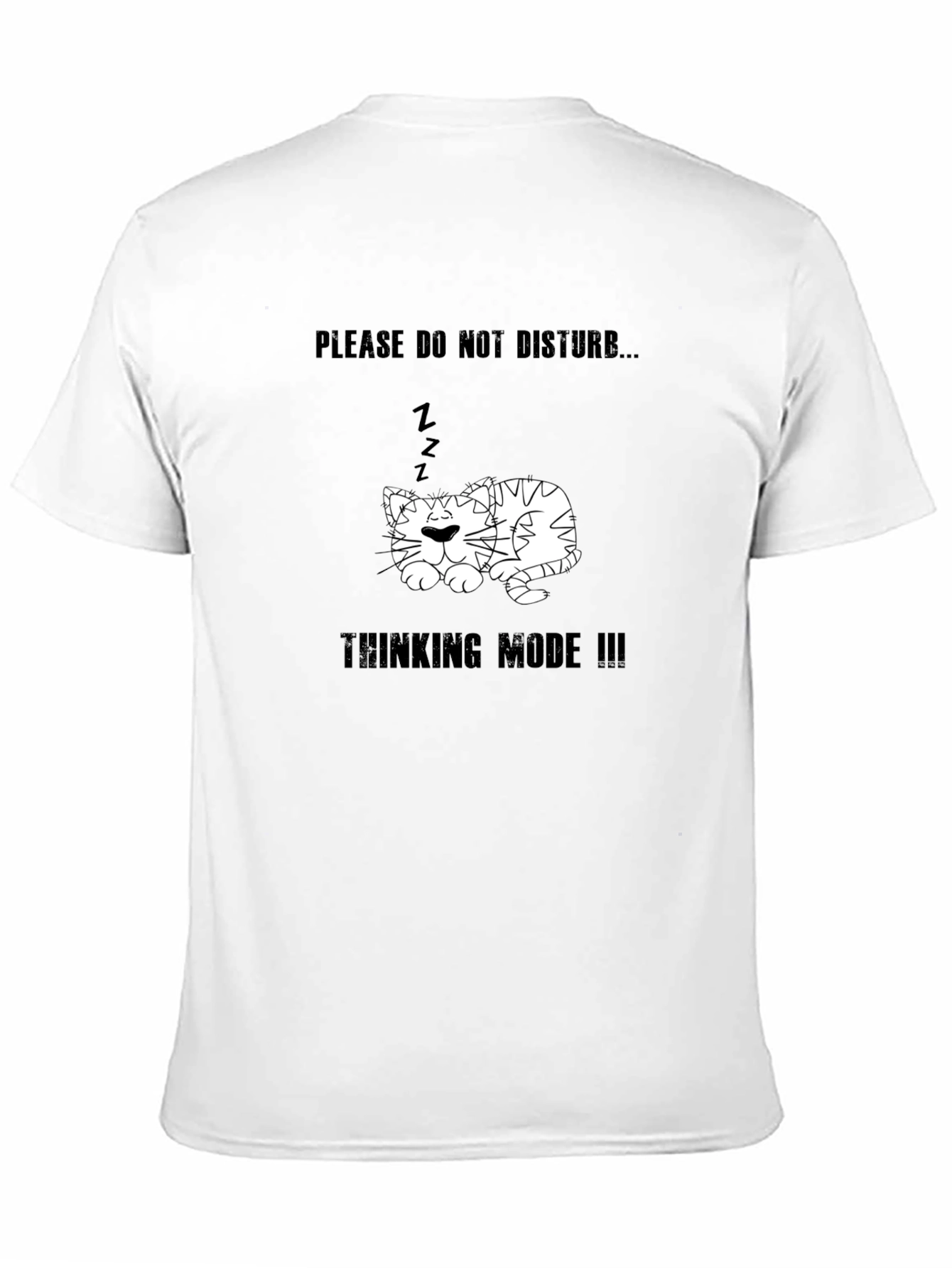 Thinking Mode Cat T-Shirt - Please Do Not Disturb