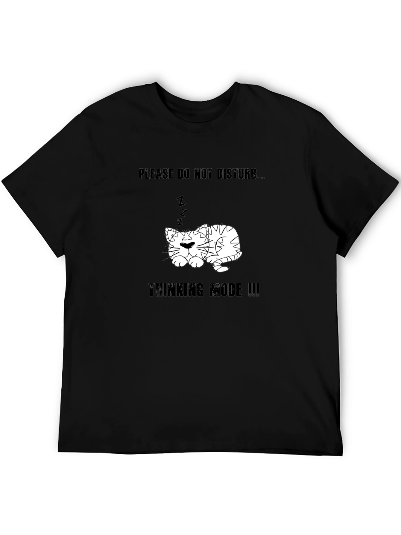 Thinking Mode Cat T-Shirt - Please Do Not Disturb