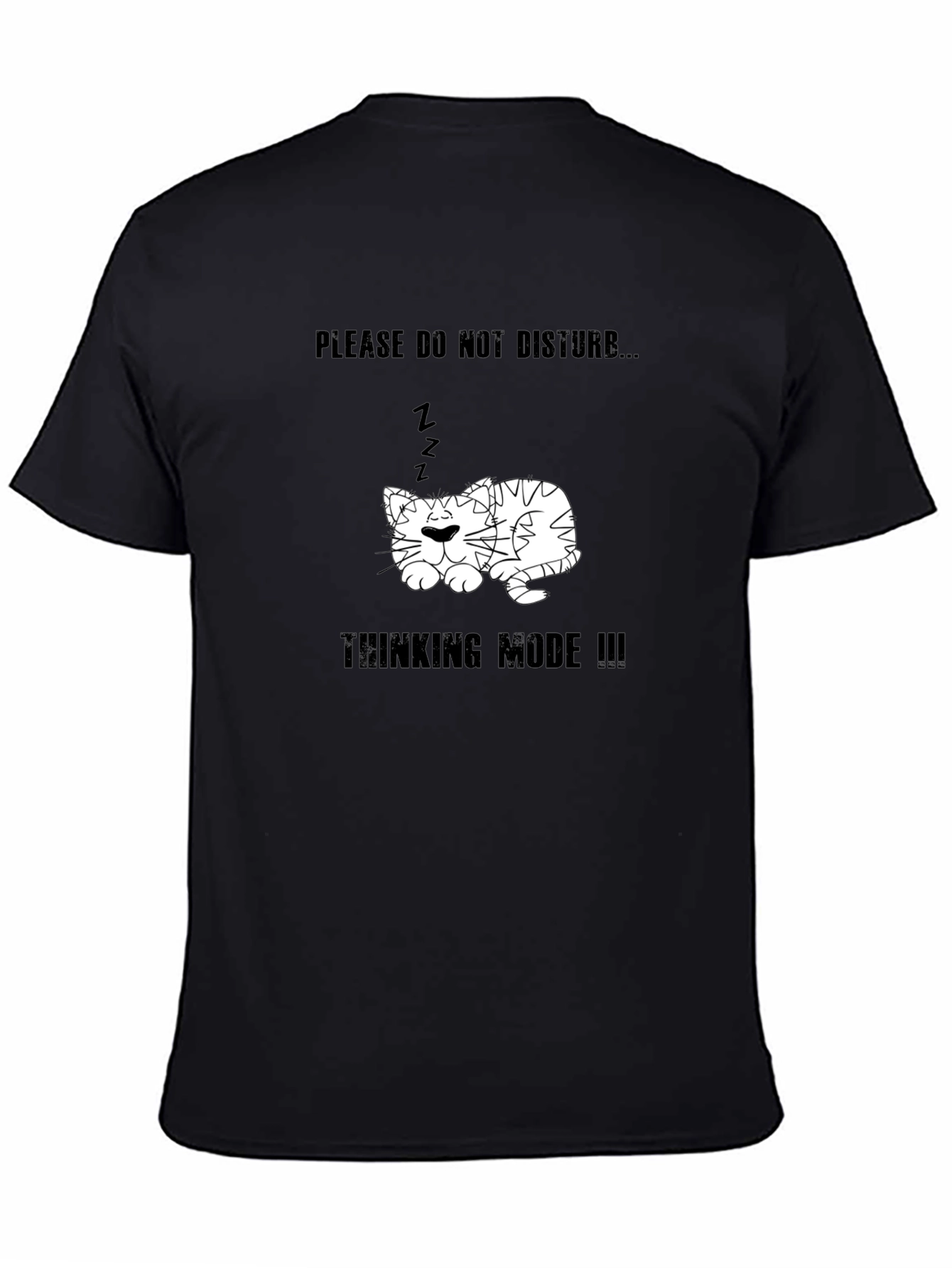 Thinking Mode Cat T-Shirt - Please Do Not Disturb