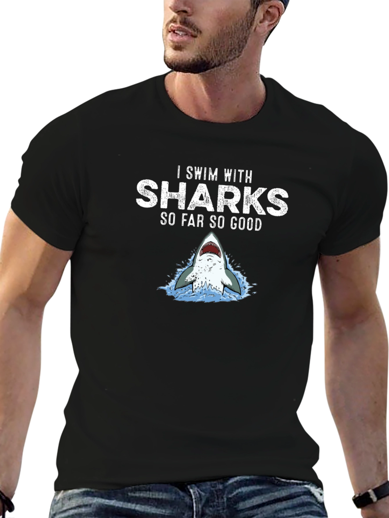 I Swim With Sharks Graphic Tee