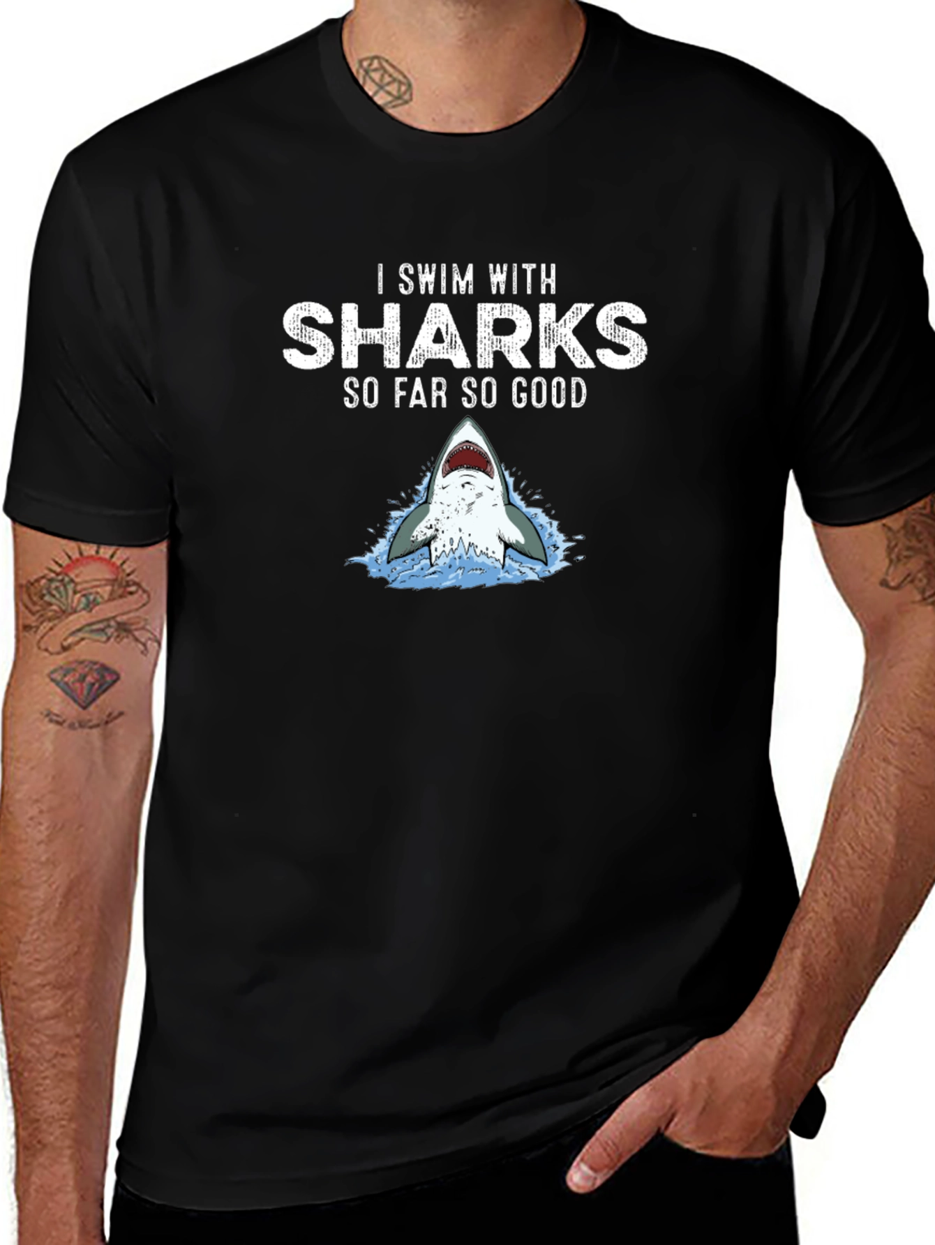 I Swim With Sharks Graphic Tee