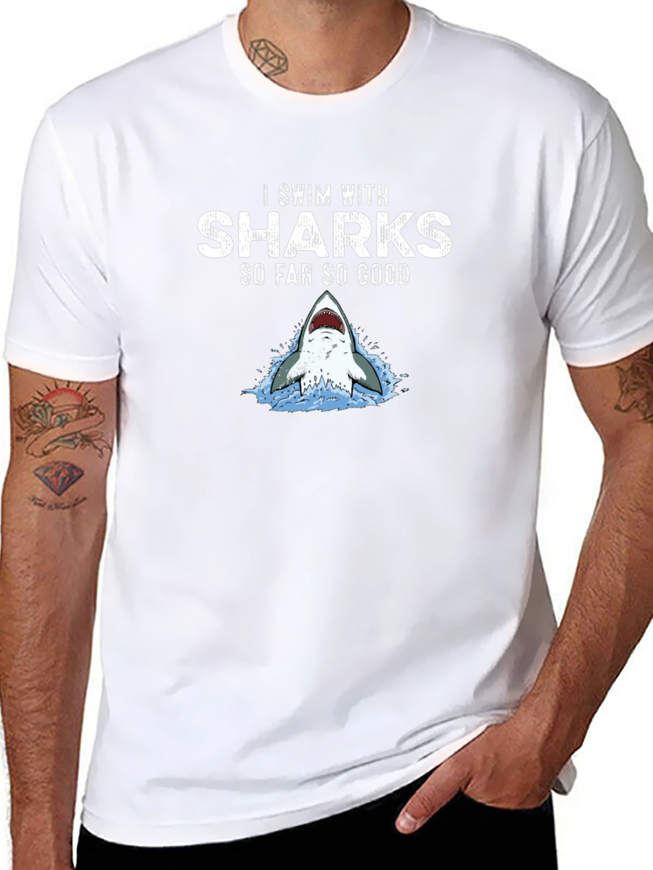 I Swim With Sharks Graphic Tee