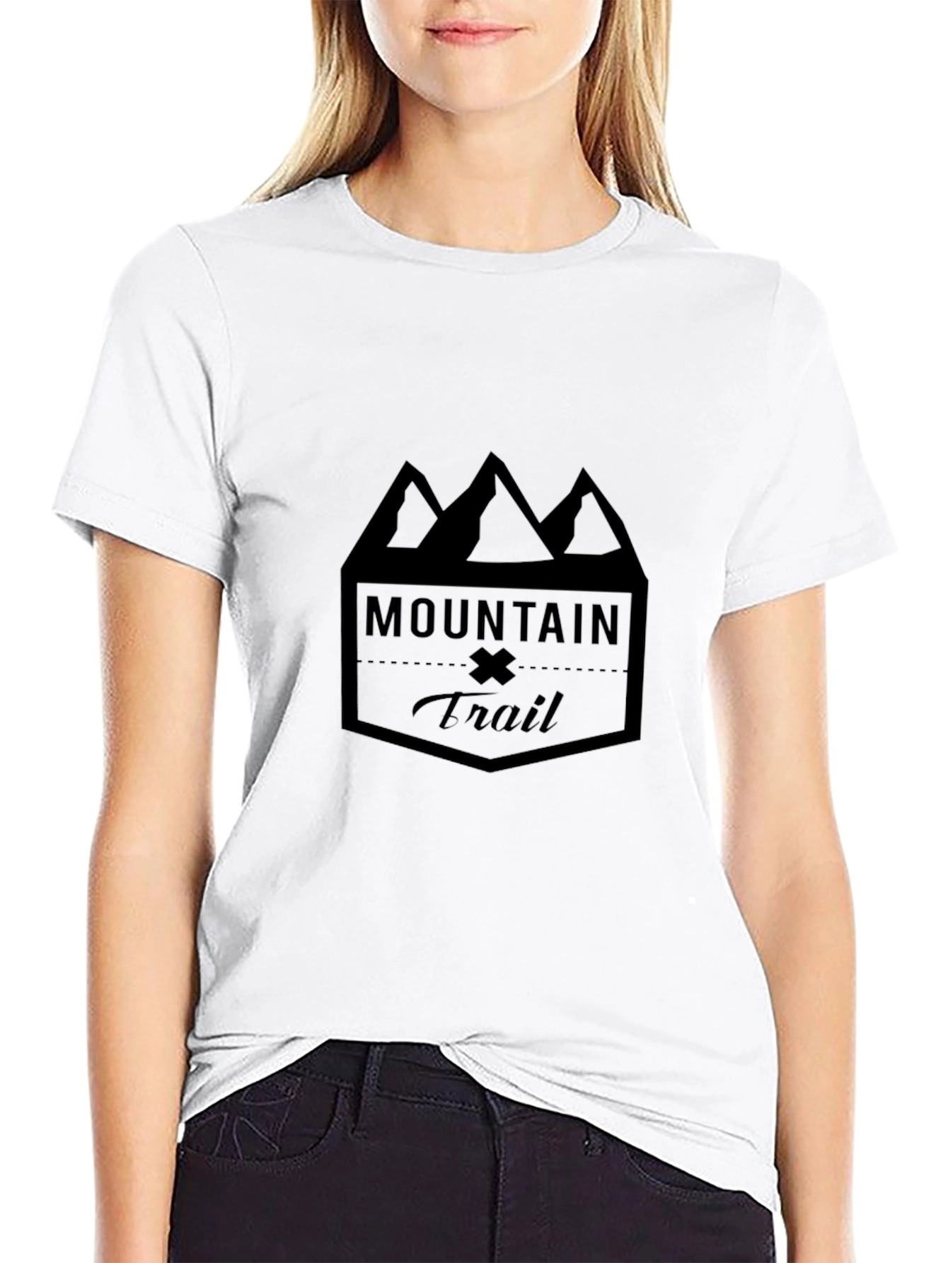 Mountain Trail Graphic T-Shirt - Black