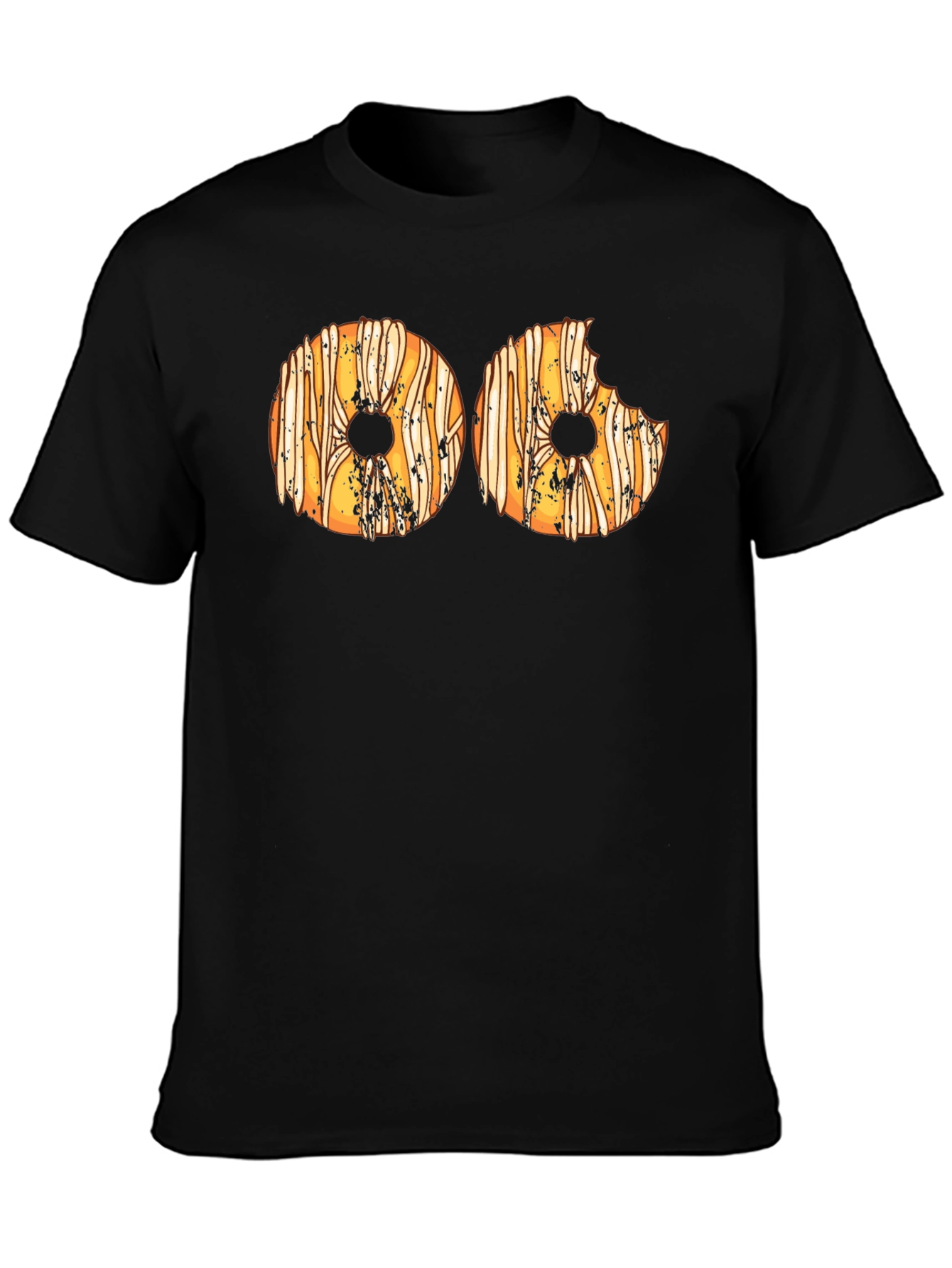 Donut Graphic Print T-Shirt - Novelty Tee