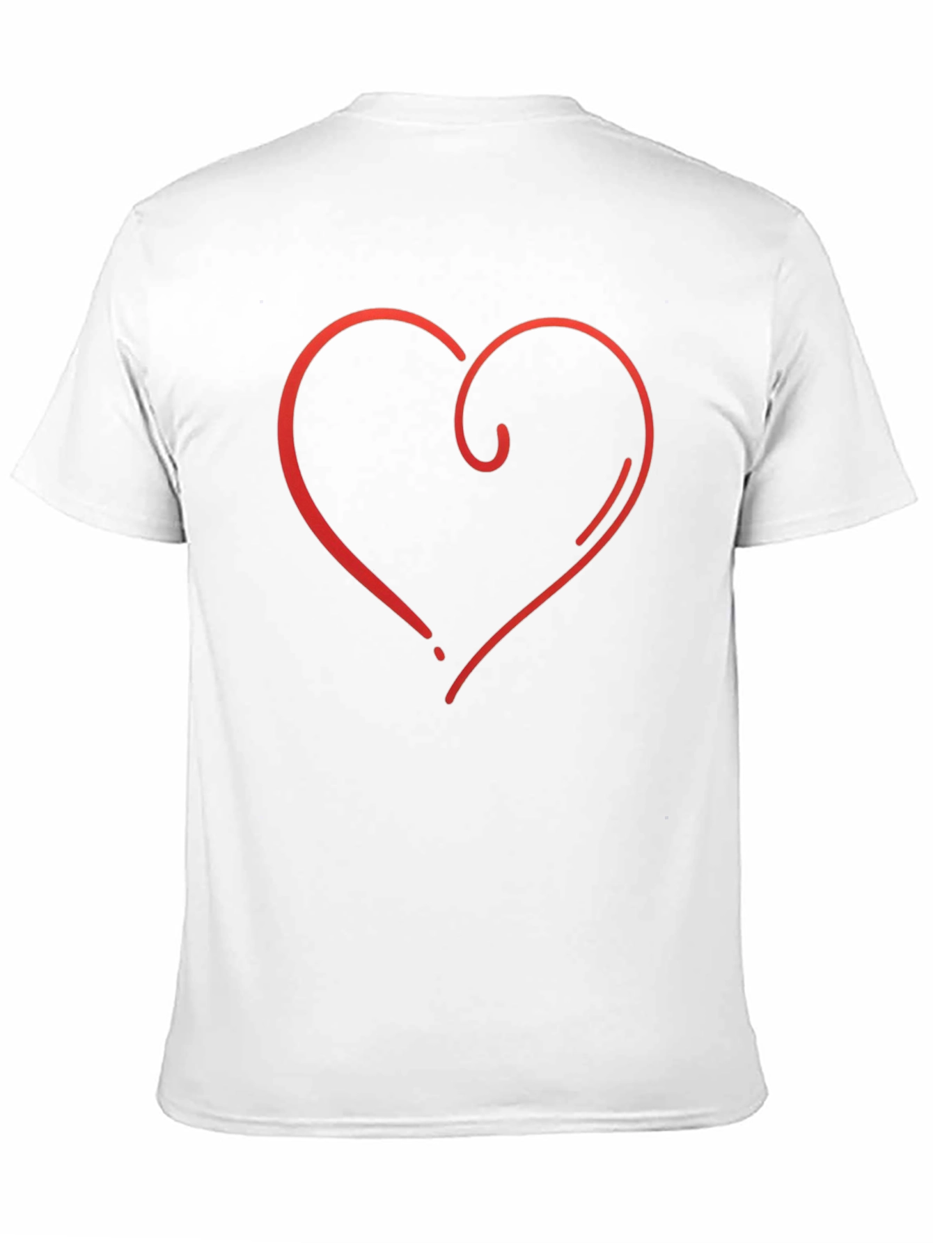 Stylish Black Tee with Red Heart Graphic