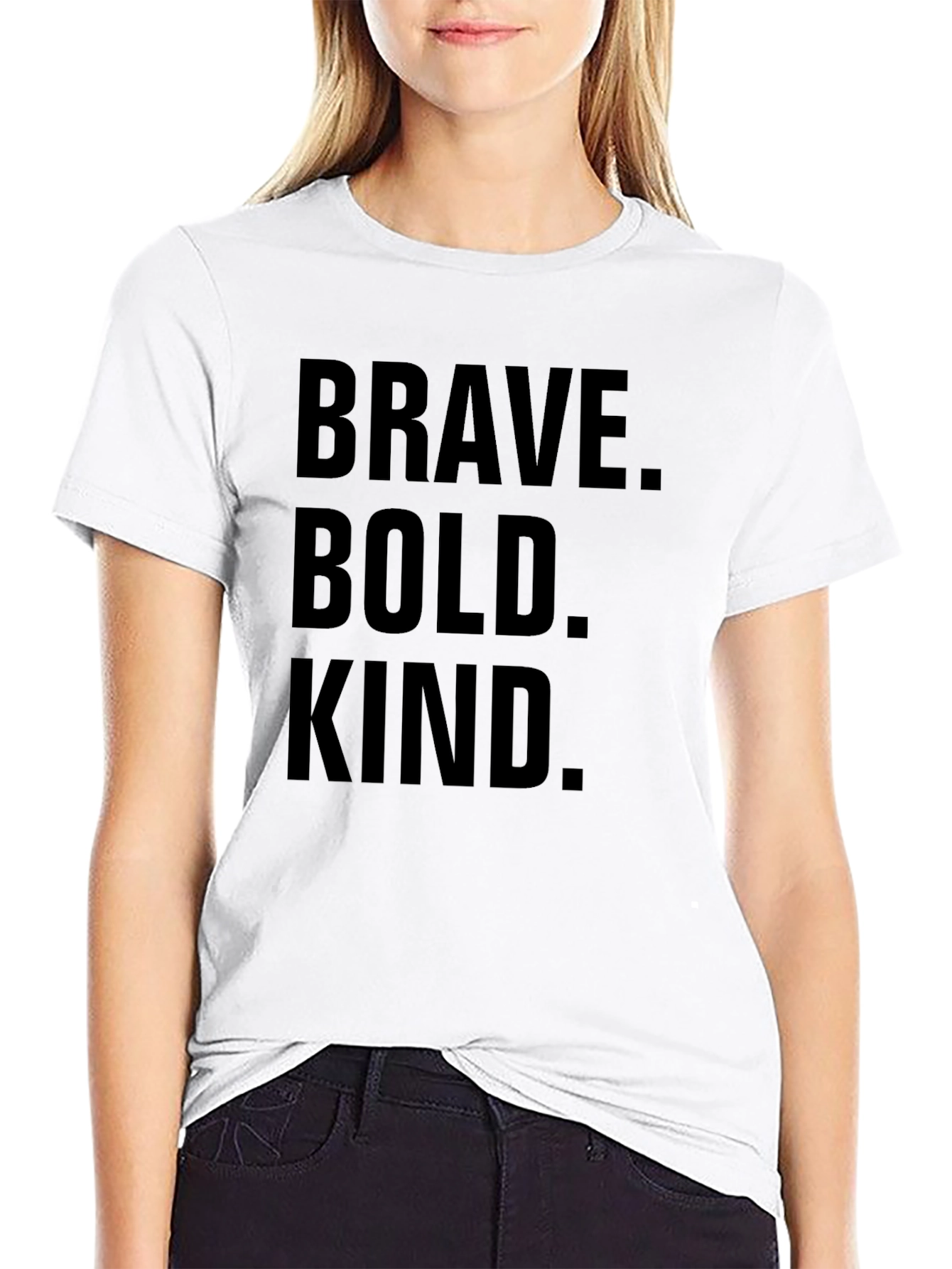 Brave Bold Kind Graphic Tee - Unisex Black T-Shirt