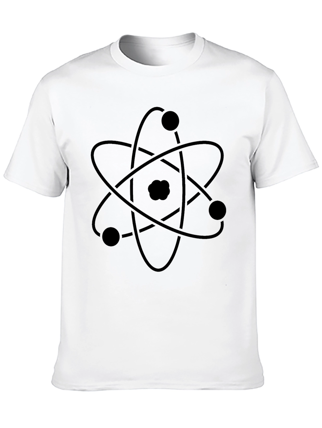 Atom Graphic Print Black T-Shirt