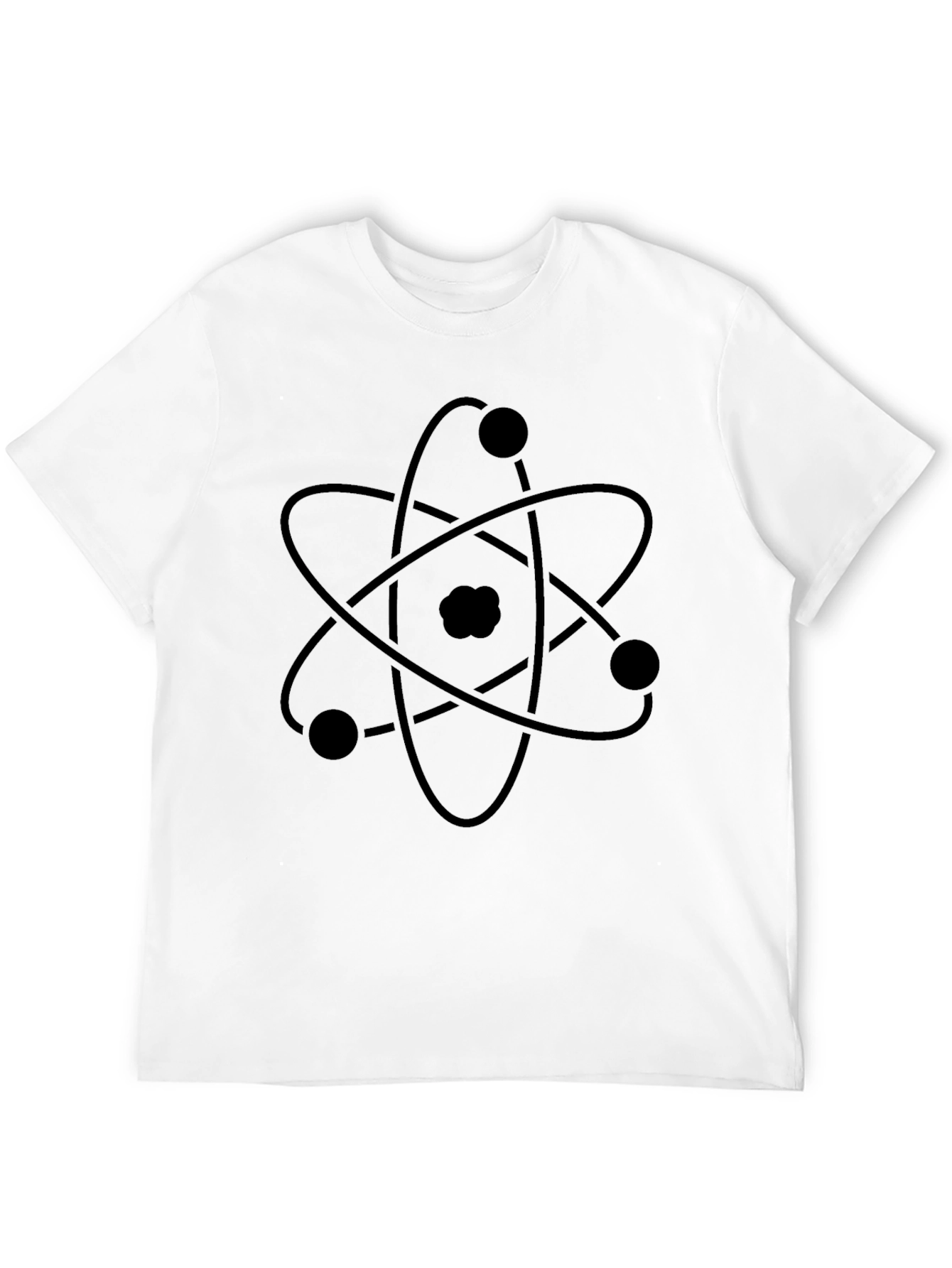 Atom Graphic Print Black T-Shirt